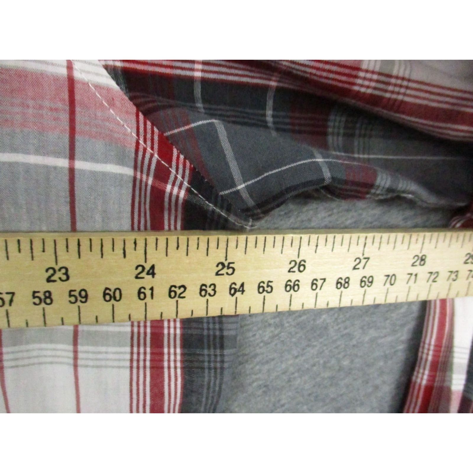 Levi's Levis Pearl Snap Shirt XL Mens Western Red White Plaid Pocket Long Sleeve Cotton Tee? Size US XL / EU 56 / 4 - 6 Thumbnail