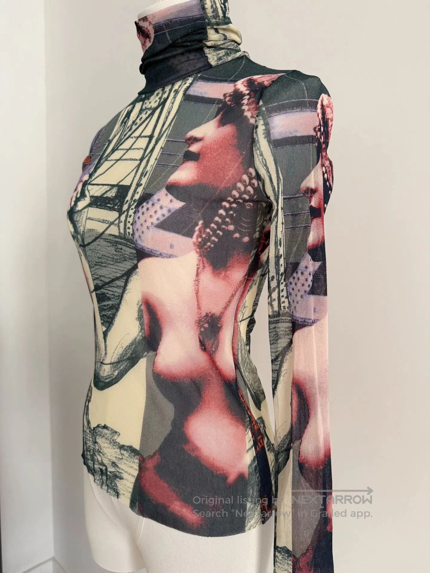 Jean Paul Gaultier Jean Paul Gaultier Sheer Graphic Top. Size M / US 6-8 / IT 42-44 - 5 Thumbnail