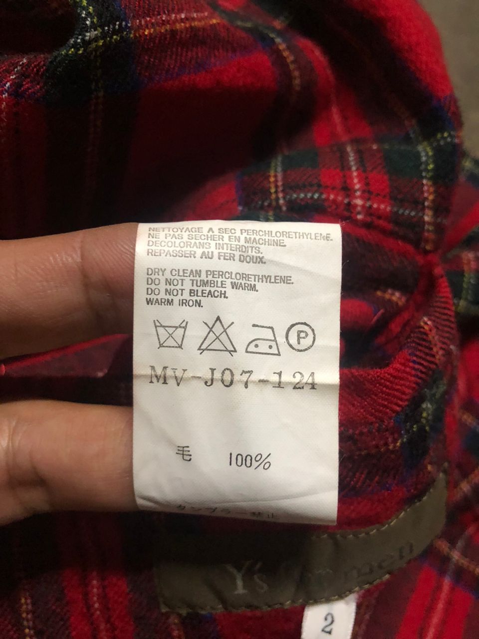 Yohji Yamamoto Vintage Yohji Yamamoto Y's For Men Wool Red Plaid Jacket Size US M / EU 48-50 / 2 - 19 Thumbnail