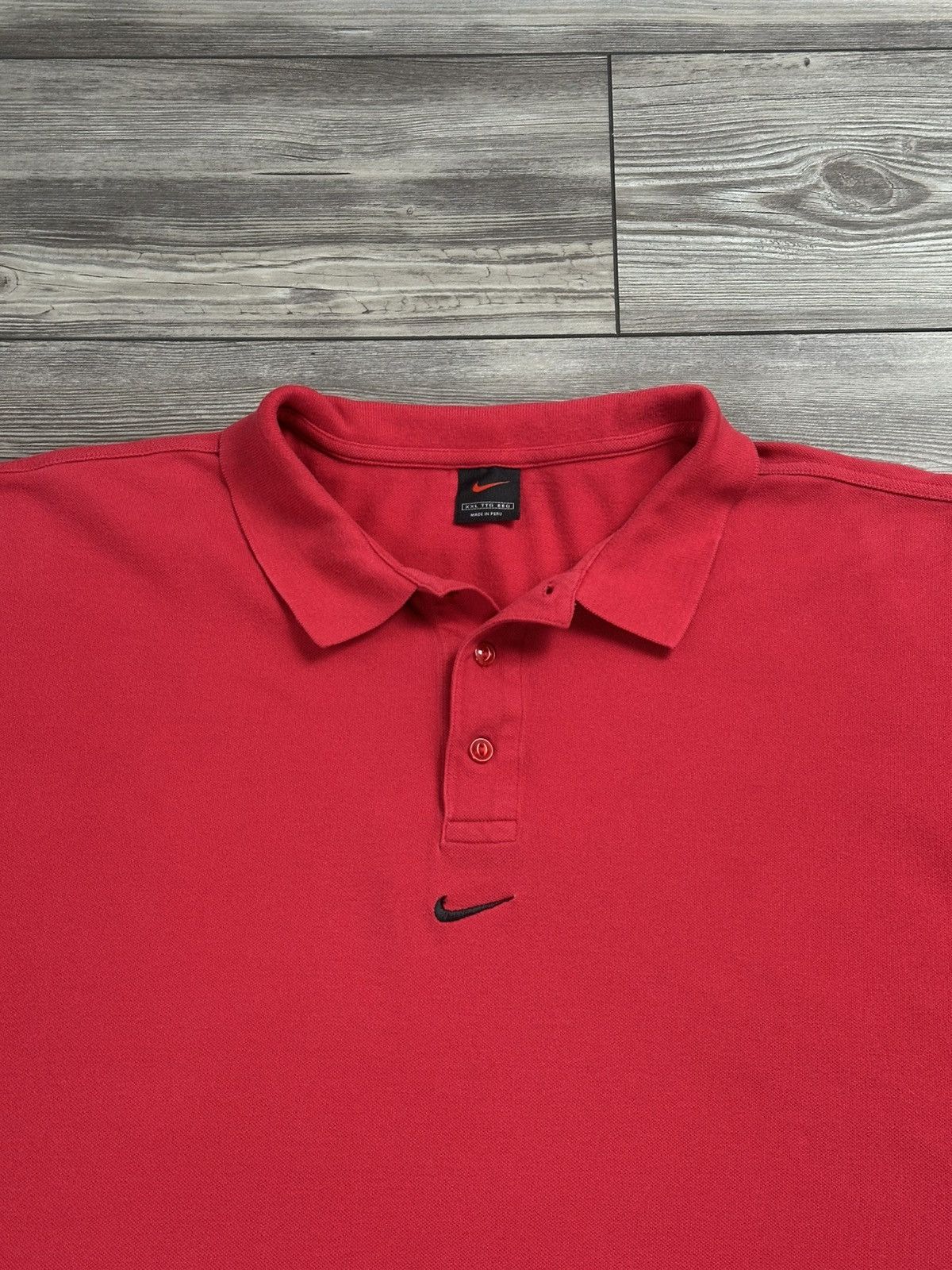 Nike × Vintage Vintage 90’s Nike Center Swoosh Polo Size US XXL / EU 58 / 5 - 2 Thumbnail