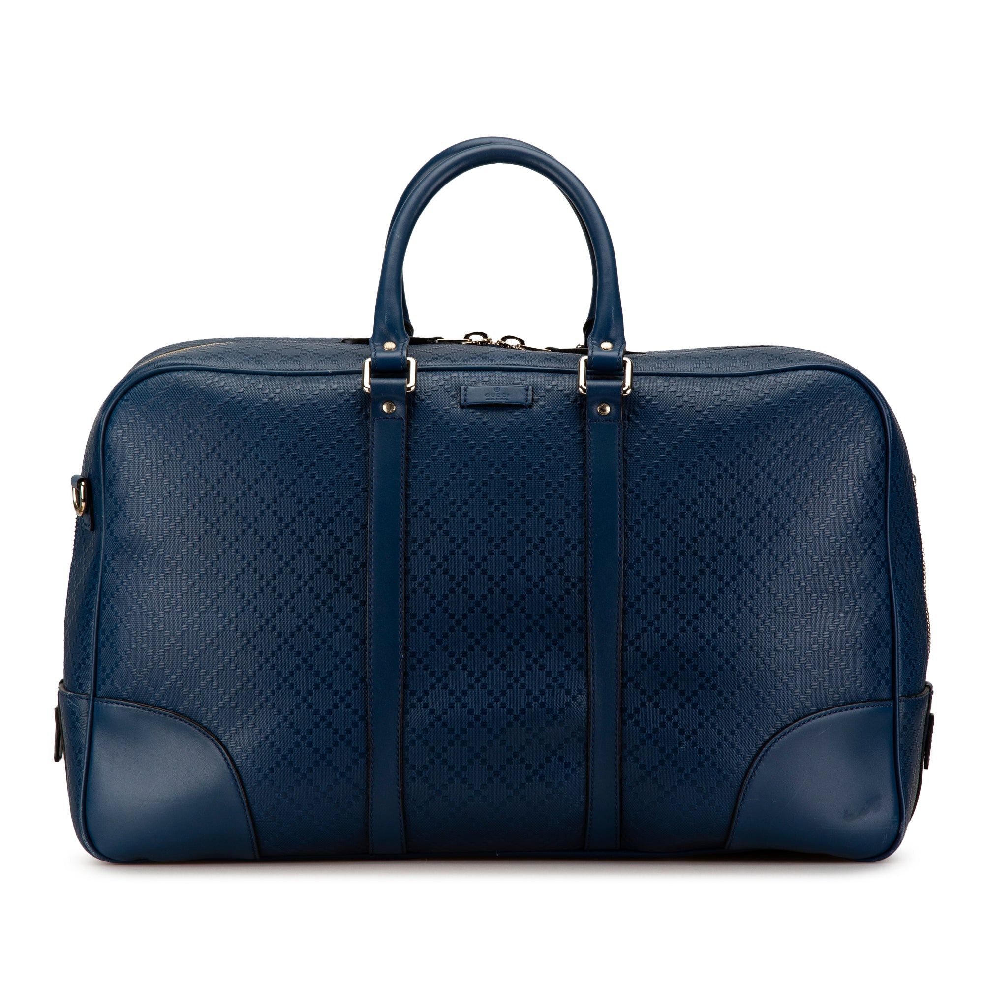 Gucci Gucci Bright Diamante Leather Travel Bag Blue Size ONE SIZE - 1 Thumbnail