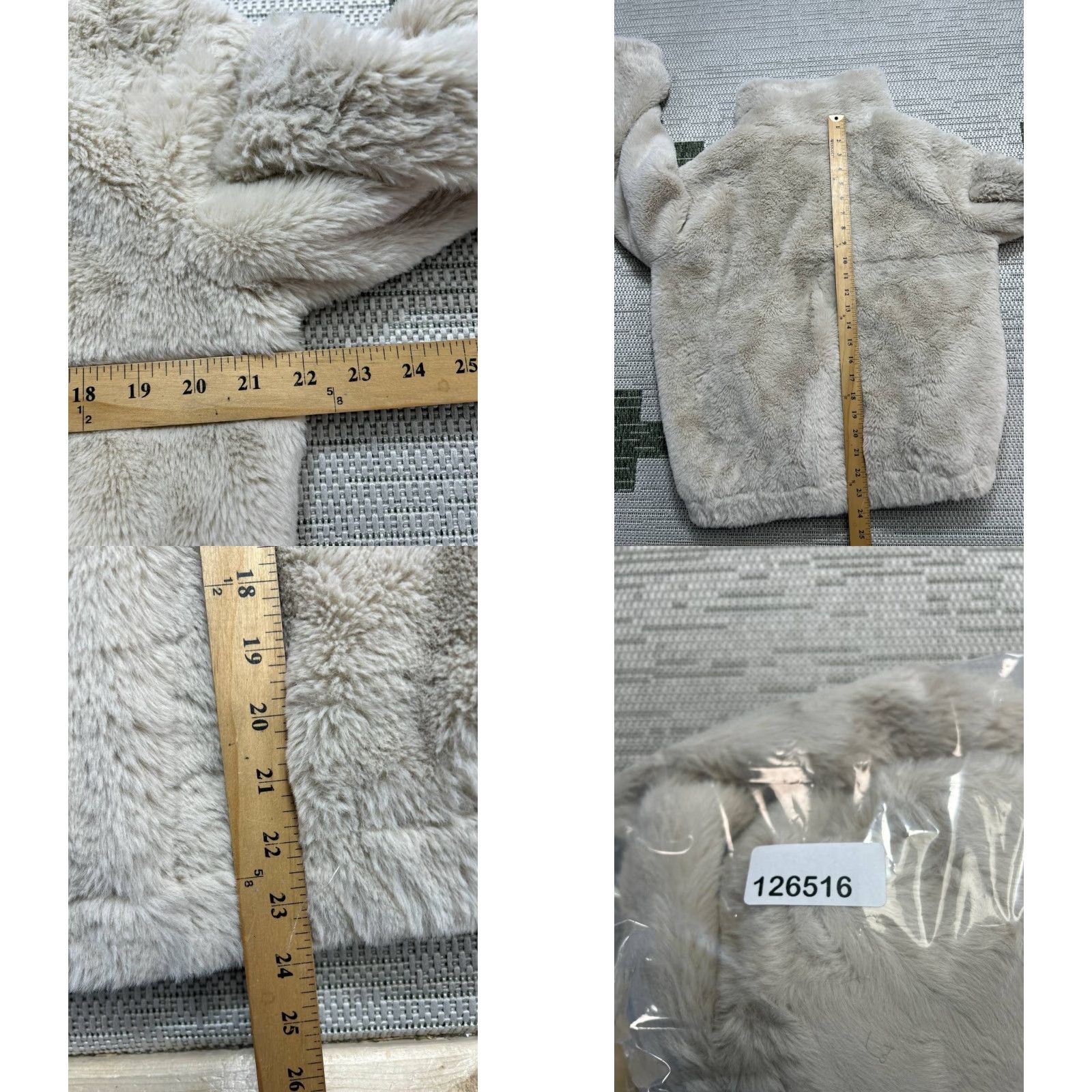 Vintage M Magaschoni Jacket Womens M Beige Faux Fur Full Zip Thermal Insulation Zip Pockets Casual Travel Modern Womens Size M / US 6-8 / IT 42-44 - 8 Thumbnail