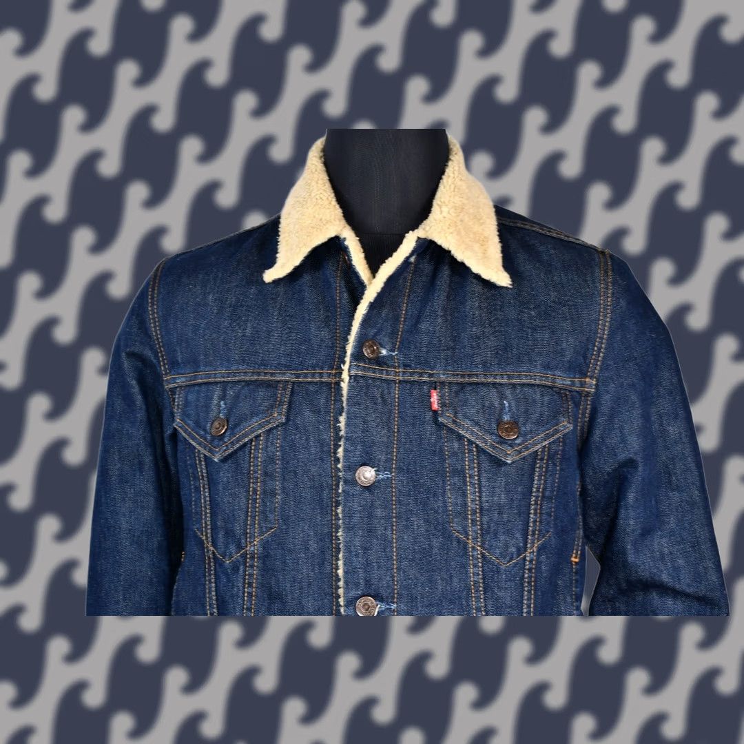 Levi's Levi's Jacket Denim Trucker 71500 M Men Blue Lined Sherpa Size M Denim Jacket Winter Fall Jeans Outer Shell Cotton Solid Button Casual 90s Size US M / EU 48-50 / 2 - 1 Thumbnail