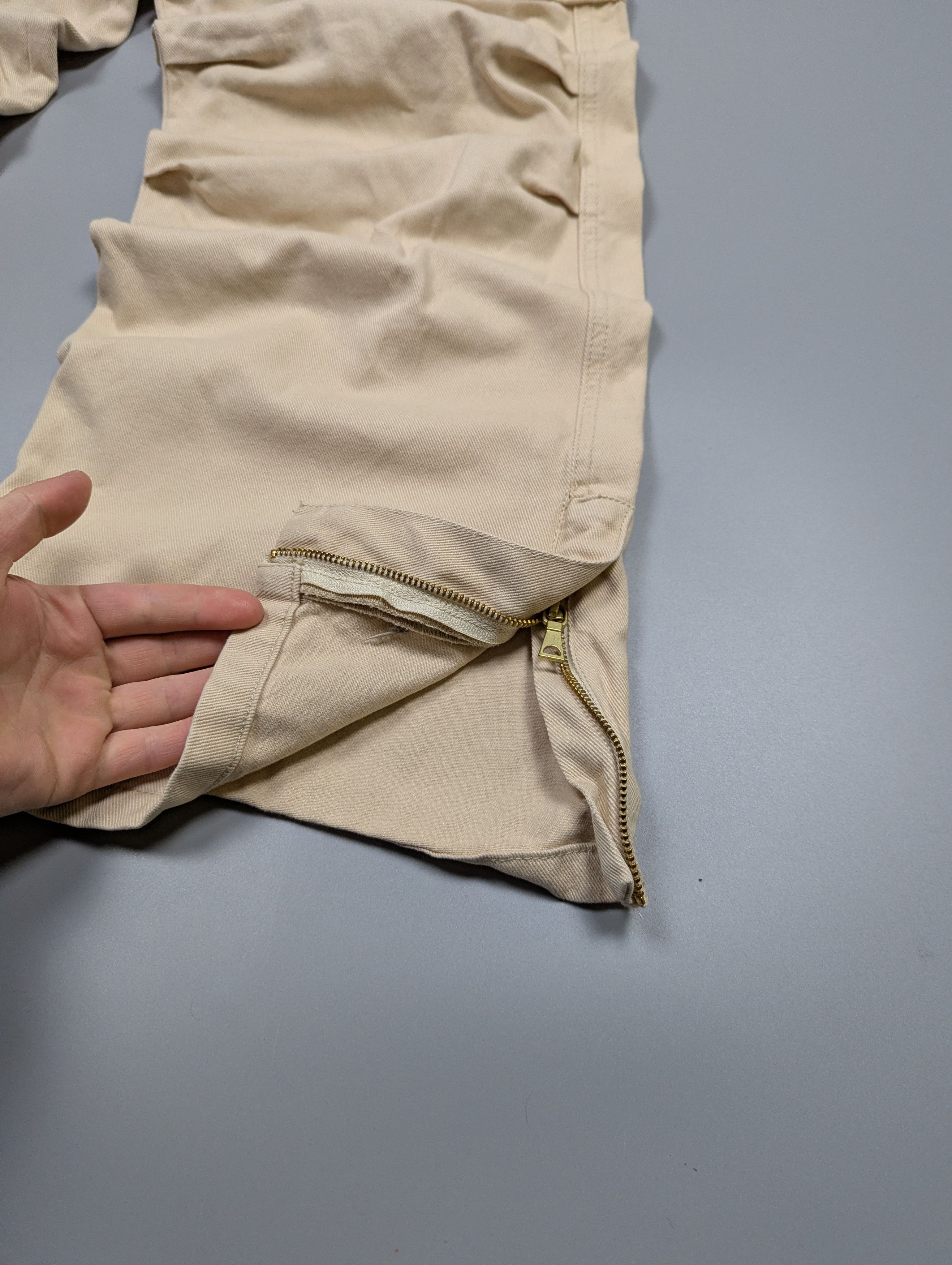 Liu Jo Liu Jo Y2K Beige Wide Leg Cargo Pants Multi Pocket Baggy Size 31" - 5 Thumbnail
