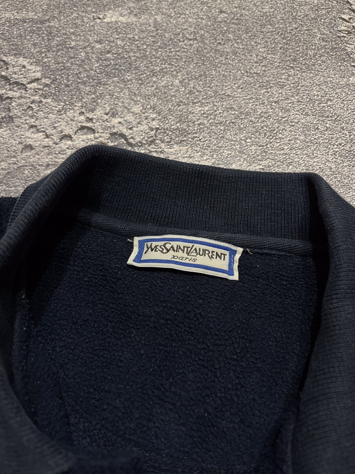 Vintage × Yves Saint Laurent Fleece YSL Sweatshirt 1/4 Logo YSL Sweater Size US XL / EU 56 / 4 - 7 Thumbnail