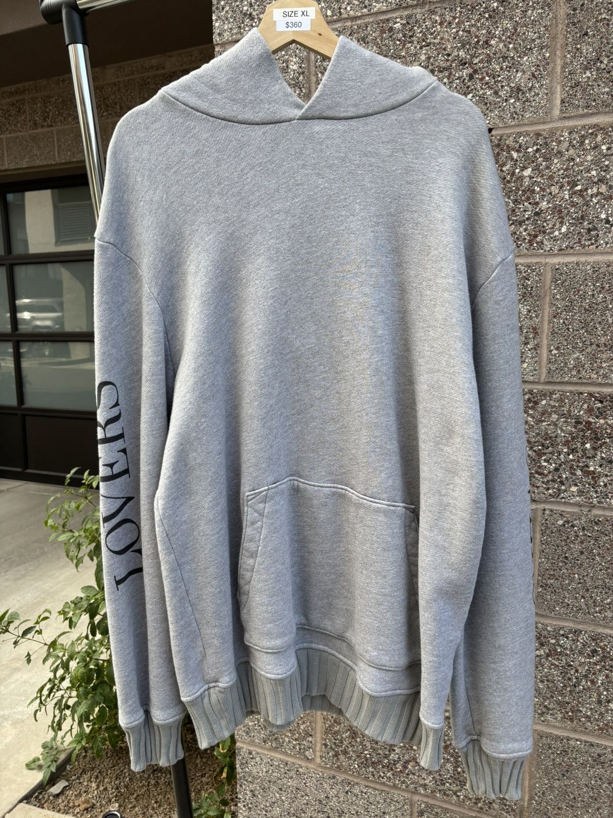 Amiri Grey Amiri Heavyweight Lovers Hoodie Size US L / EU 52-54 / 3 - 1 Thumbnail