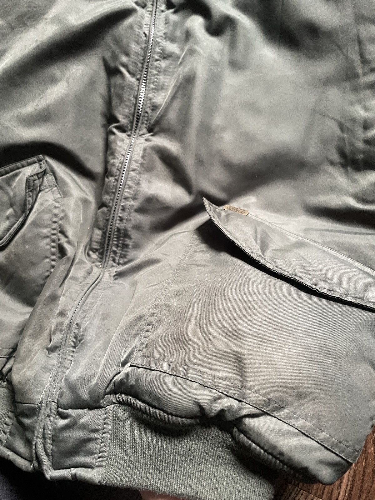 Vintage 90s Vintage MA1 Nylon Bomber Flyers Jacket Military Size US L / EU 52-54 / 3 - 6 Thumbnail