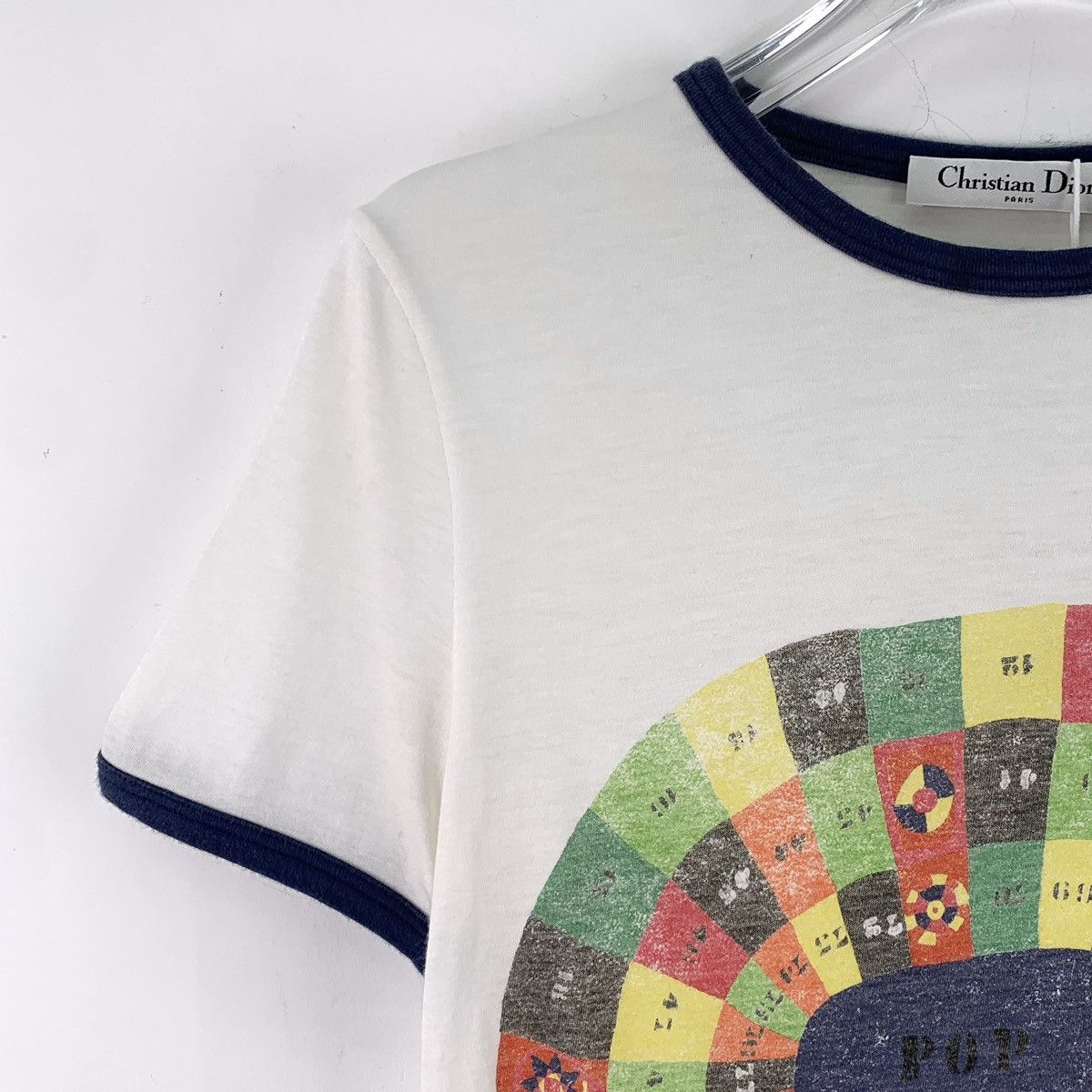 Dior Dior White Geometric Print Short Sleeve T-Shirt K26WX Size S / US 4 / IT 40 - 3 Thumbnail