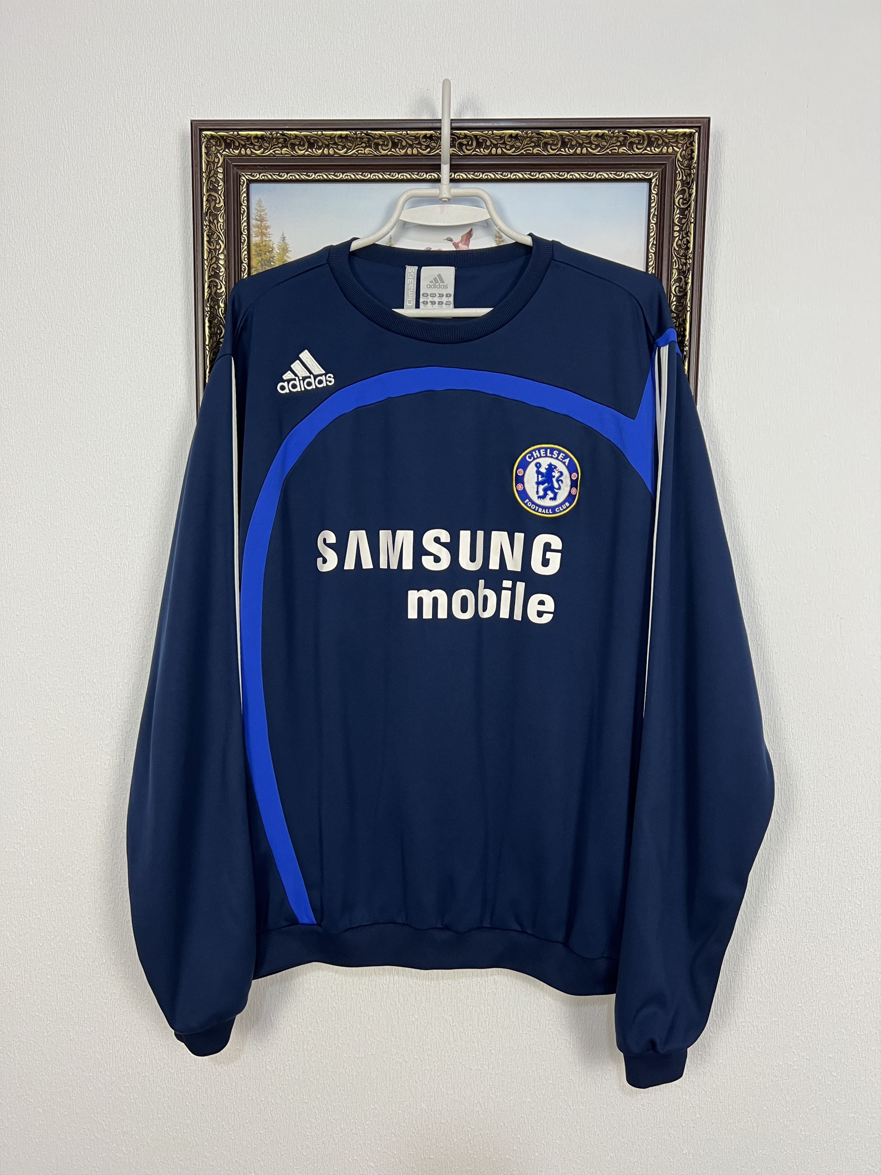 Adidas Vintage Adidas Chelsea Football Sweatshirt Soccer Blue Size US L / EU 52-54 / 3 - 1 Thumbnail