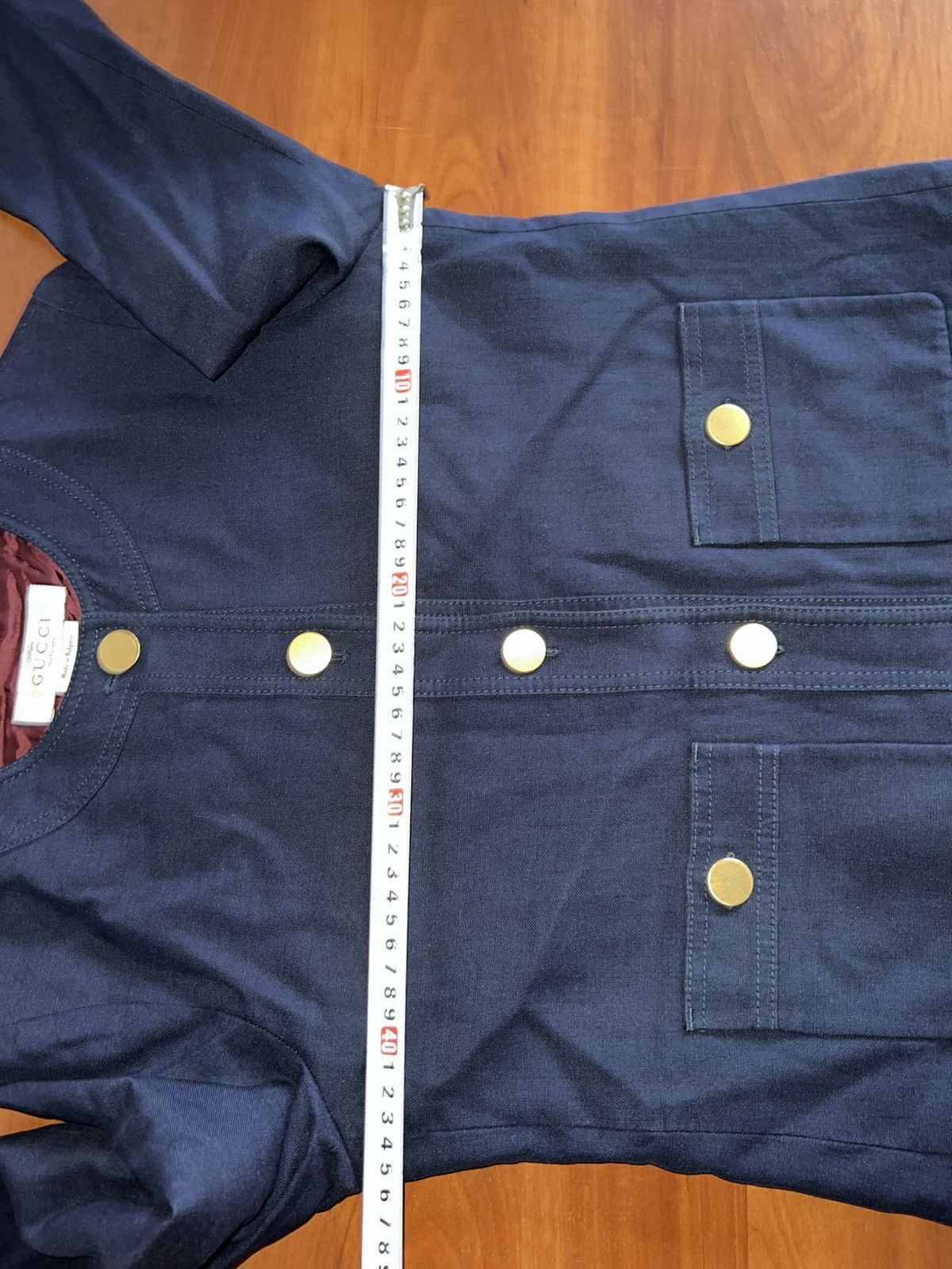Gucci GUCCI UNIFORM WOMEN GOLD METAL BUTTON NAVY BLAZER JACKET M Size M / US 6-8 / IT 42-44 - 13 Thumbnail