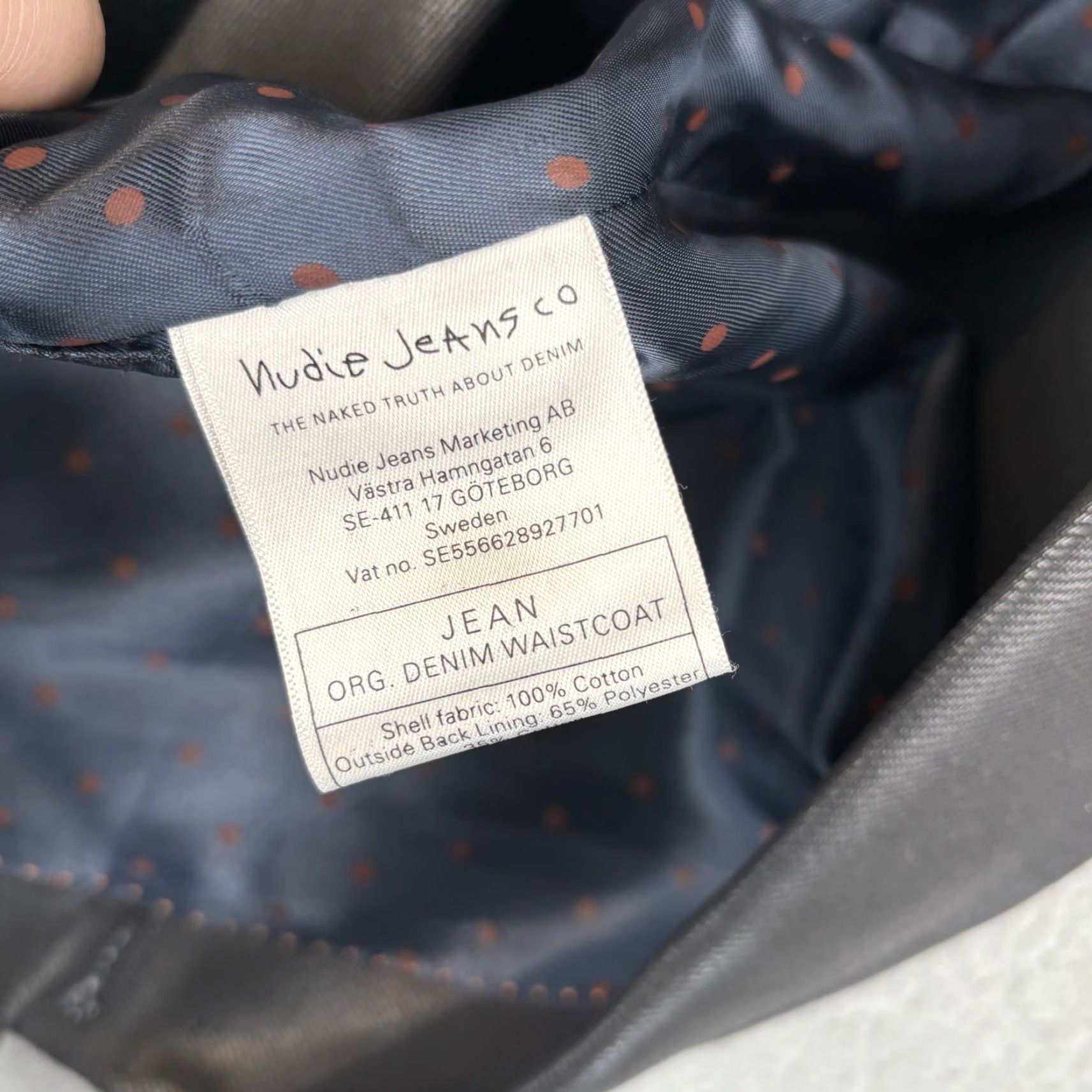 Nudie Jeans Nudie Jeans Vest Denim Navy Blue 4 Button V-Neck Waistcoat Men M Regular Wedding Summer Spring Winter Casual Biker Size US 31 - 7 Thumbnail