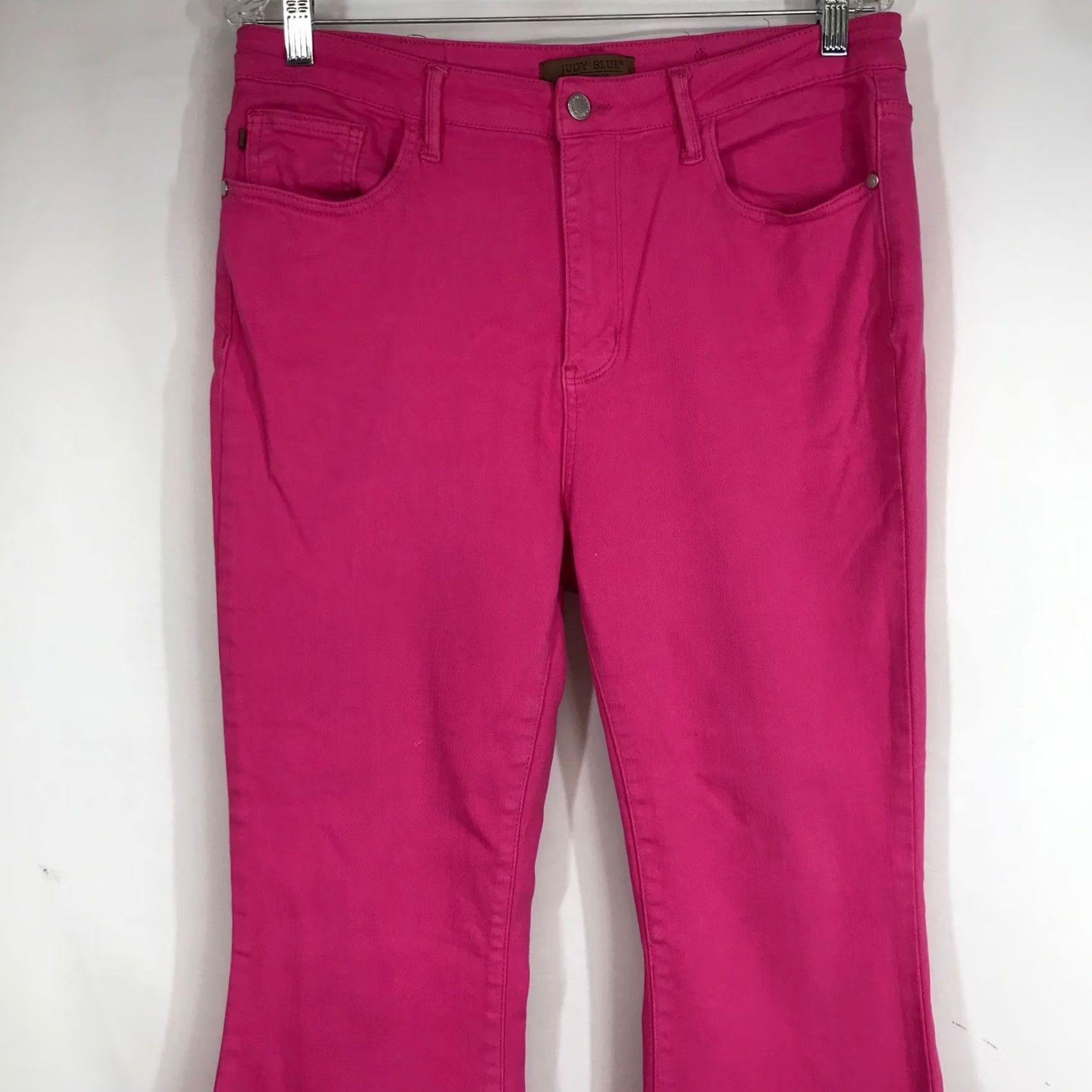 Vintage VINTAGE Judy Blue Jeans 15 32 High Rise Flare Denim Pink 70s Retro Boho Barbiecore Womens Jeans Size 36" / US 14 / IT 50 - 2 Thumbnail