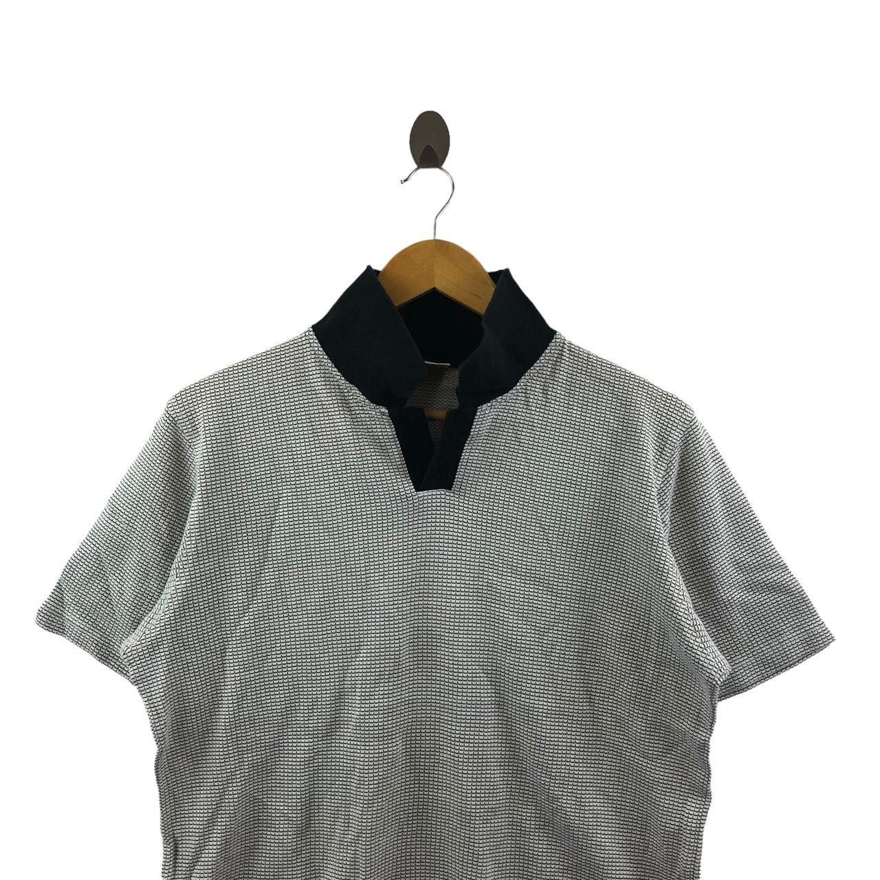 Krizia Vintage EVEX By KRIZIA JAPAN Herringbone Polo Tee Shirt Size L / US 10 / IT 46 - 3 Thumbnail