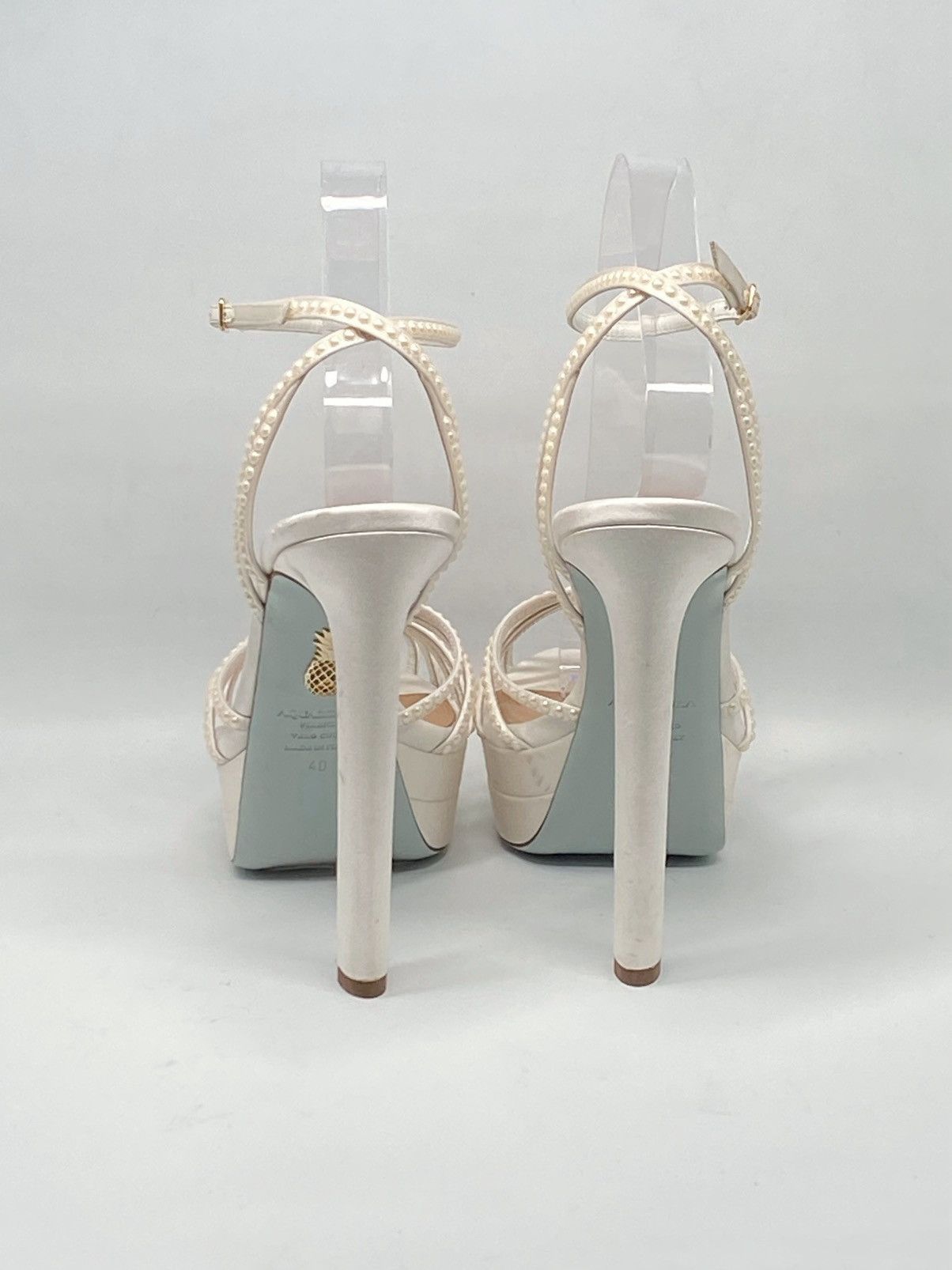 Aquazzura Aquazzura Flow Plateau 145MM Satin Sandals size 40 Size US 10 / IT 40 - 8 Thumbnail
