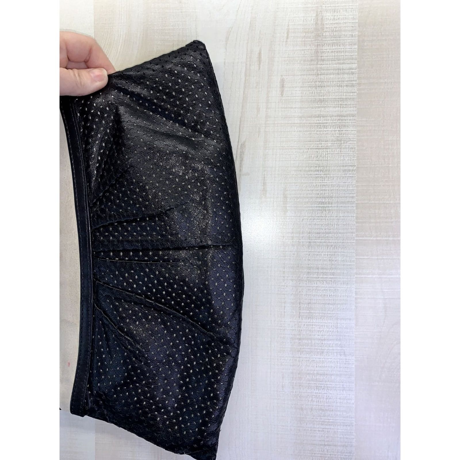 Vintage Lauren Merkin Clutch Bag-4622 Faux Leather/Suede Black Small Women’s Bag, Clutch, Black, Faux Leather Size ONE SIZE - 2 Thumbnail