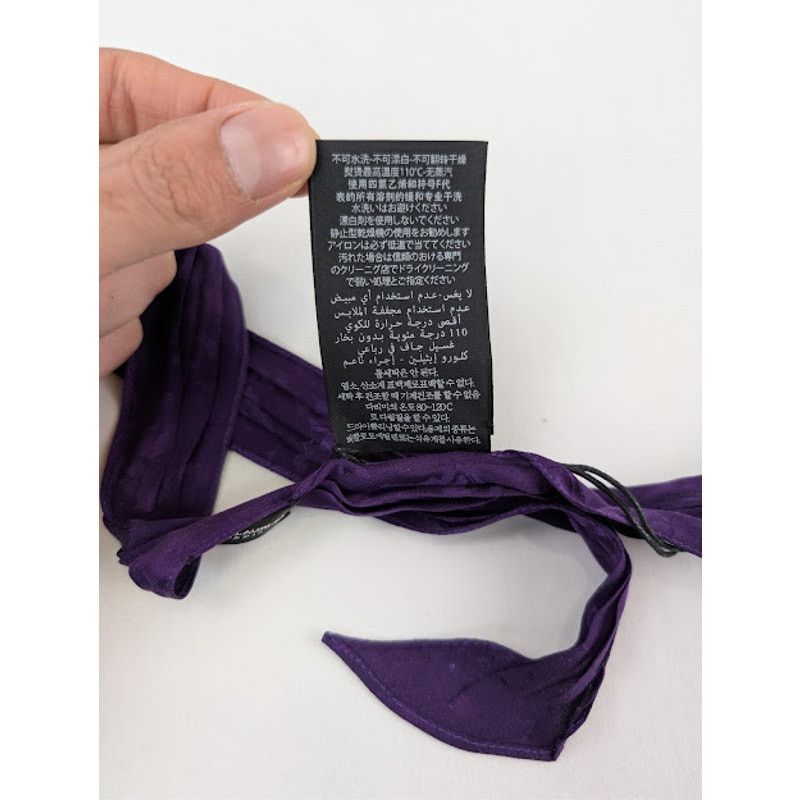 Saint Laurent Paris o1rshd1 Q:4 / Size: OS / Foulard Cravate Cour Scarf Purple Size ONE SIZE - 12 Thumbnail