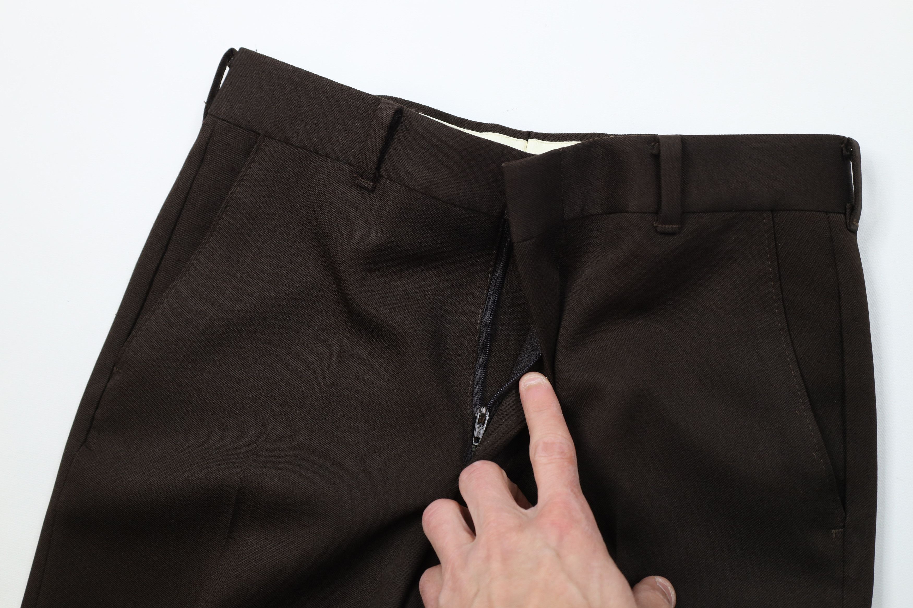 Vintage Vintage 70s Streetwear Knit Flared Chino Pants Brown USA Size US 28 / EU 44 - 6 Thumbnail