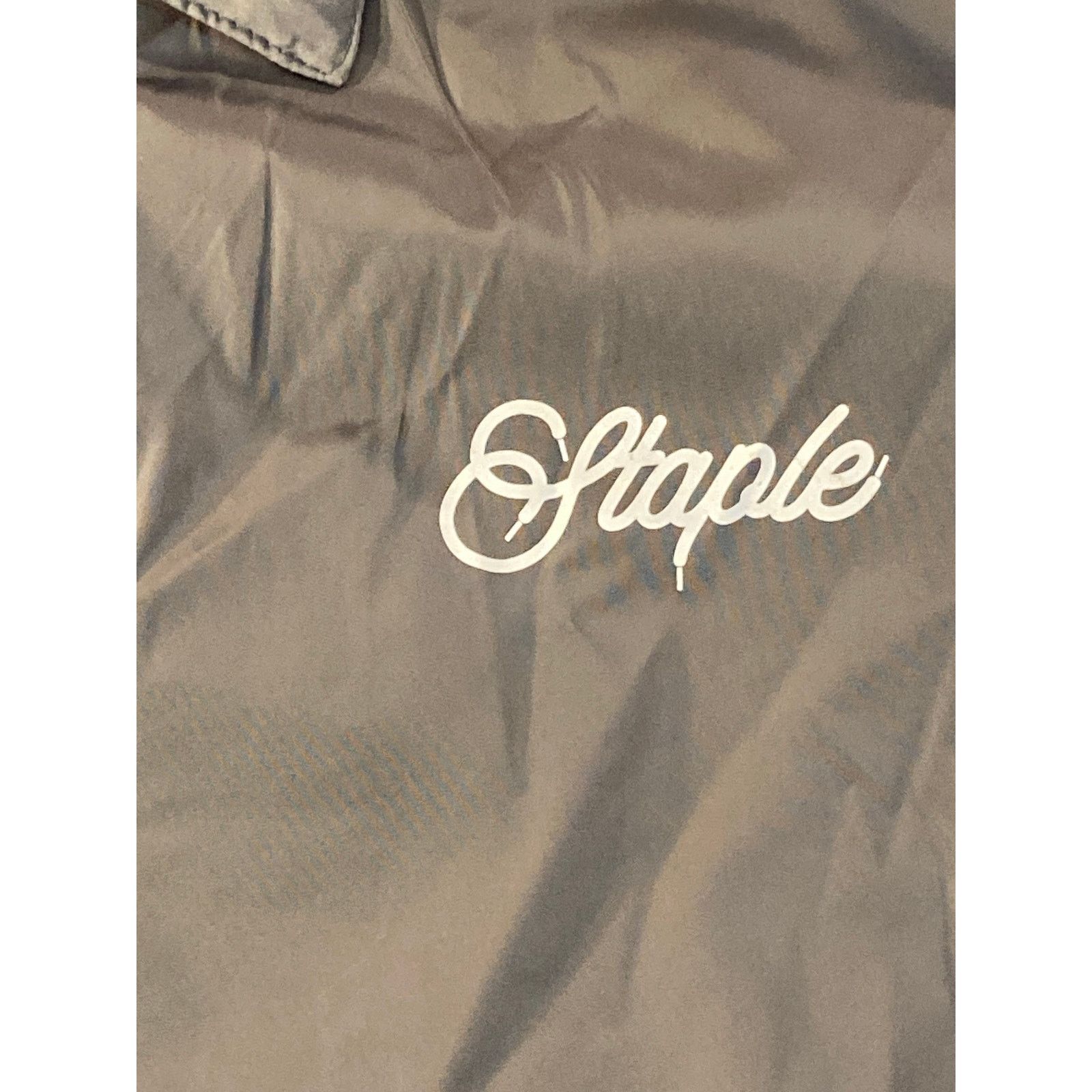 Staple STAPLE Script Logo Coach Jacket Mens M Gray Windbreaker Size US M / EU 48-50 / 2 - 3 Thumbnail
