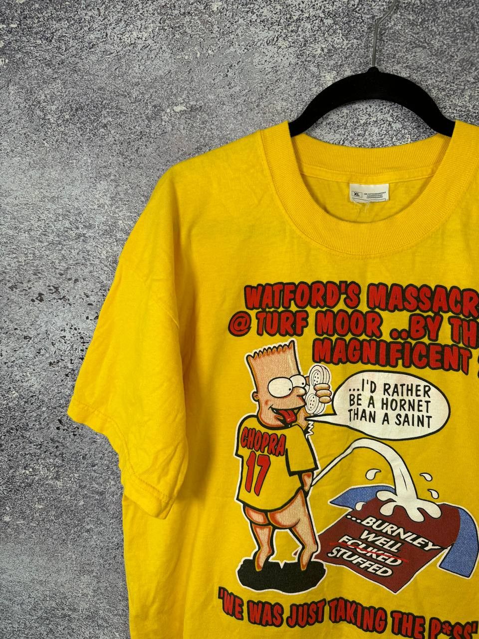 Vintage Vintage Bart Simpson Chopra Parody Watford Tee 2003 Size US XL / EU 56 / 4 - 3 Thumbnail