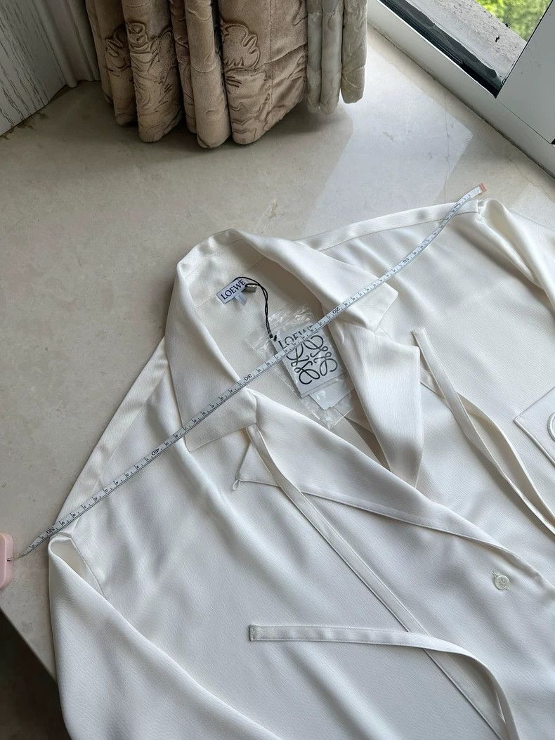 Loewe LOEWE White satin shirt Size XS / US 0-2 / IT 36-38 - 4 Thumbnail