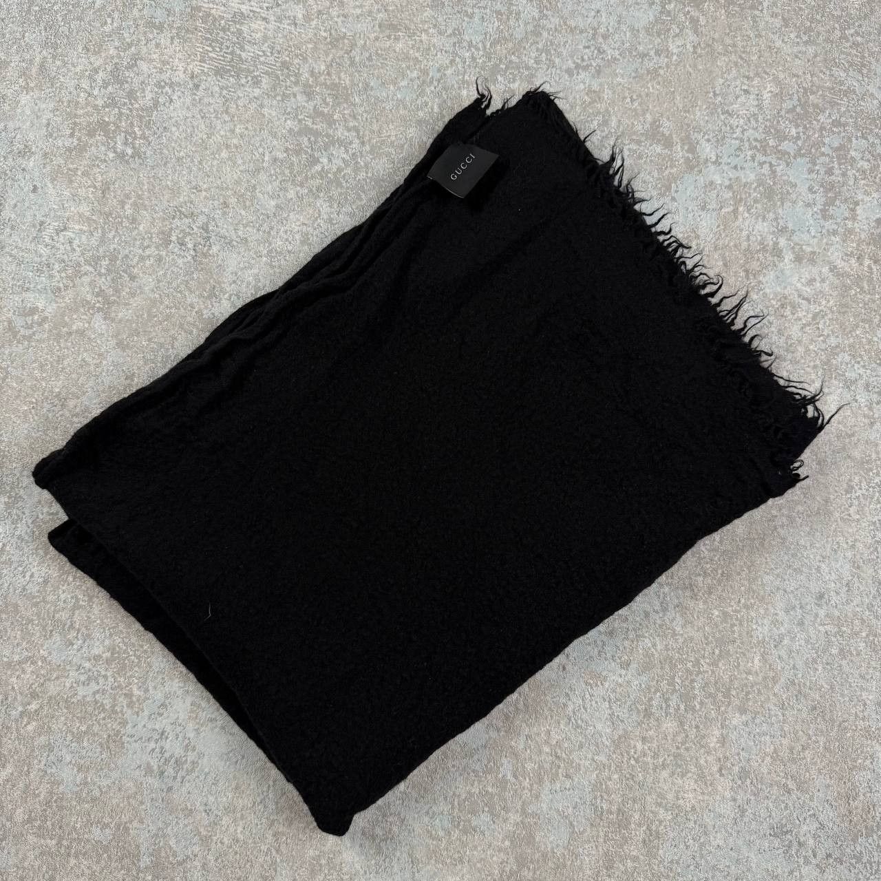 Gucci Gucci Wool And Silk Black Rectangle Scarf Size ONE SIZE - 6 Thumbnail