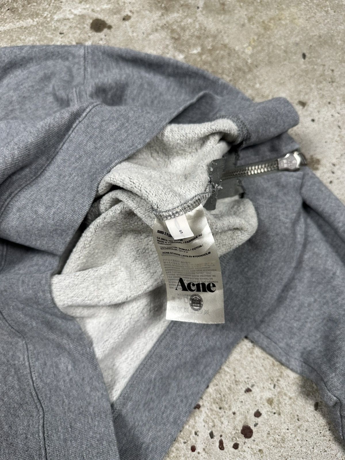 Acne Studios Acne Studios Bird Z Fleece PSS14 Cropped Crewneck Zipper Size S / US 4 / IT 40 - 7 Thumbnail
