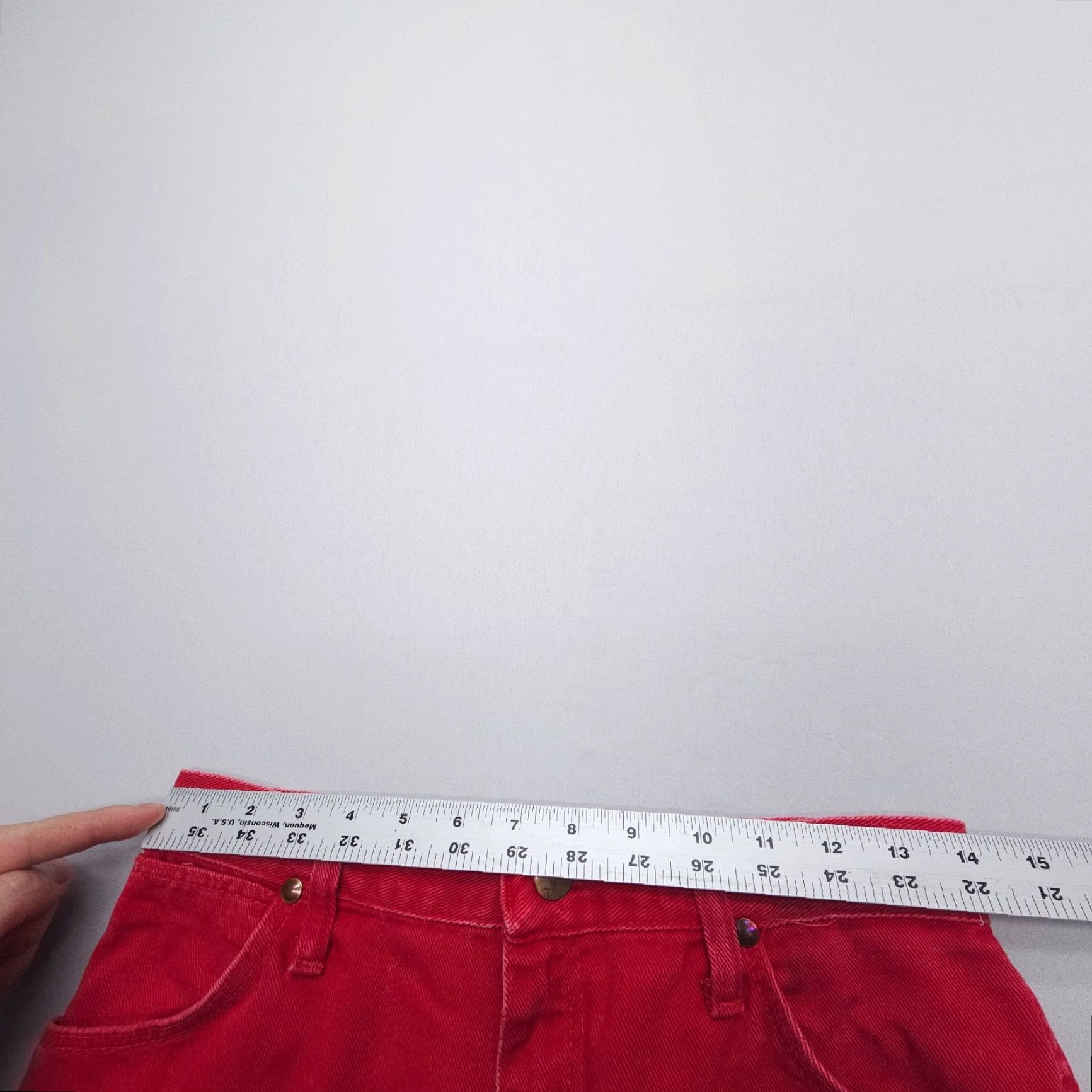 Wrangler VINTAGE Wrangler Cowboy Cut Jeans Womens 11 Red Denim 100% Cotton Western 5-Pocket Size 32" / US 10 / IT 46 - 7 Thumbnail