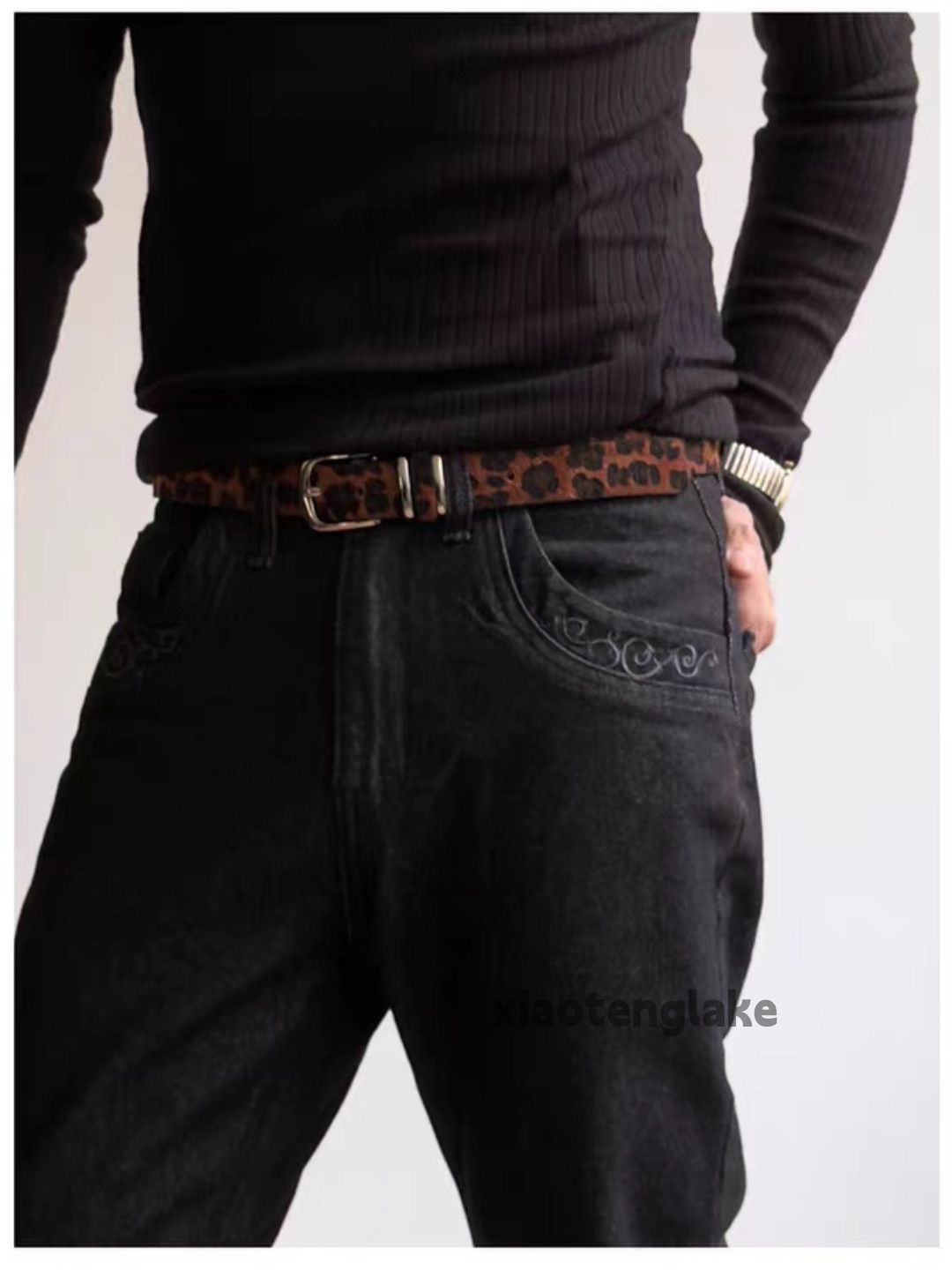 Jean xtl vintage punk grunge bootcut flared pattern jeans Size US 33 - 2 Thumbnail