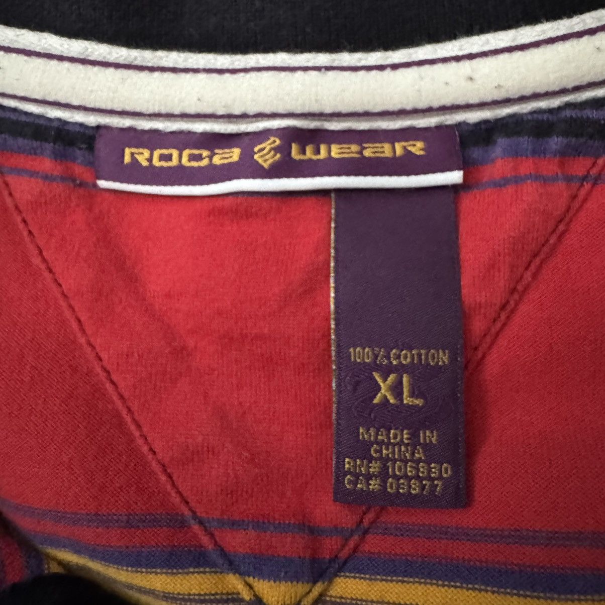 Rocawear Rocawear Striped Y2K Polo Shirt Size US XL / EU 56 / 4 - 3 Thumbnail