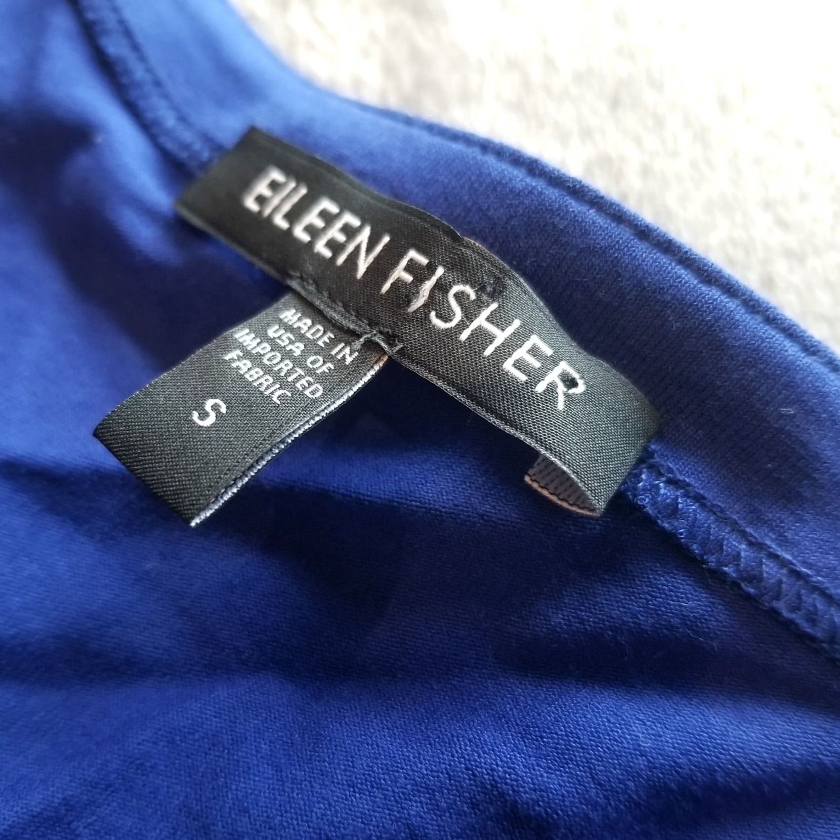 Eileen Fisher Eileen Fisher Shirt Dress Womens 3/4 Sleeves Blue Casual Small Midi Shirt Dress Womens Mens Size S / US 4 / IT 40 - 3 Thumbnail