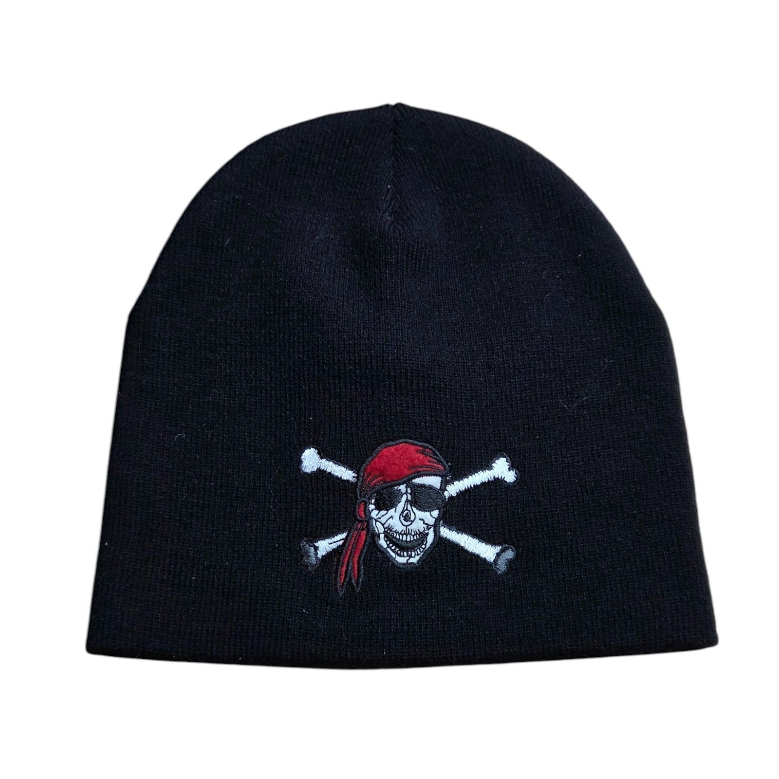 Vintage Pirate Skull Beanie Winter Hat Size ONE SIZE - 1 Thumbnail
