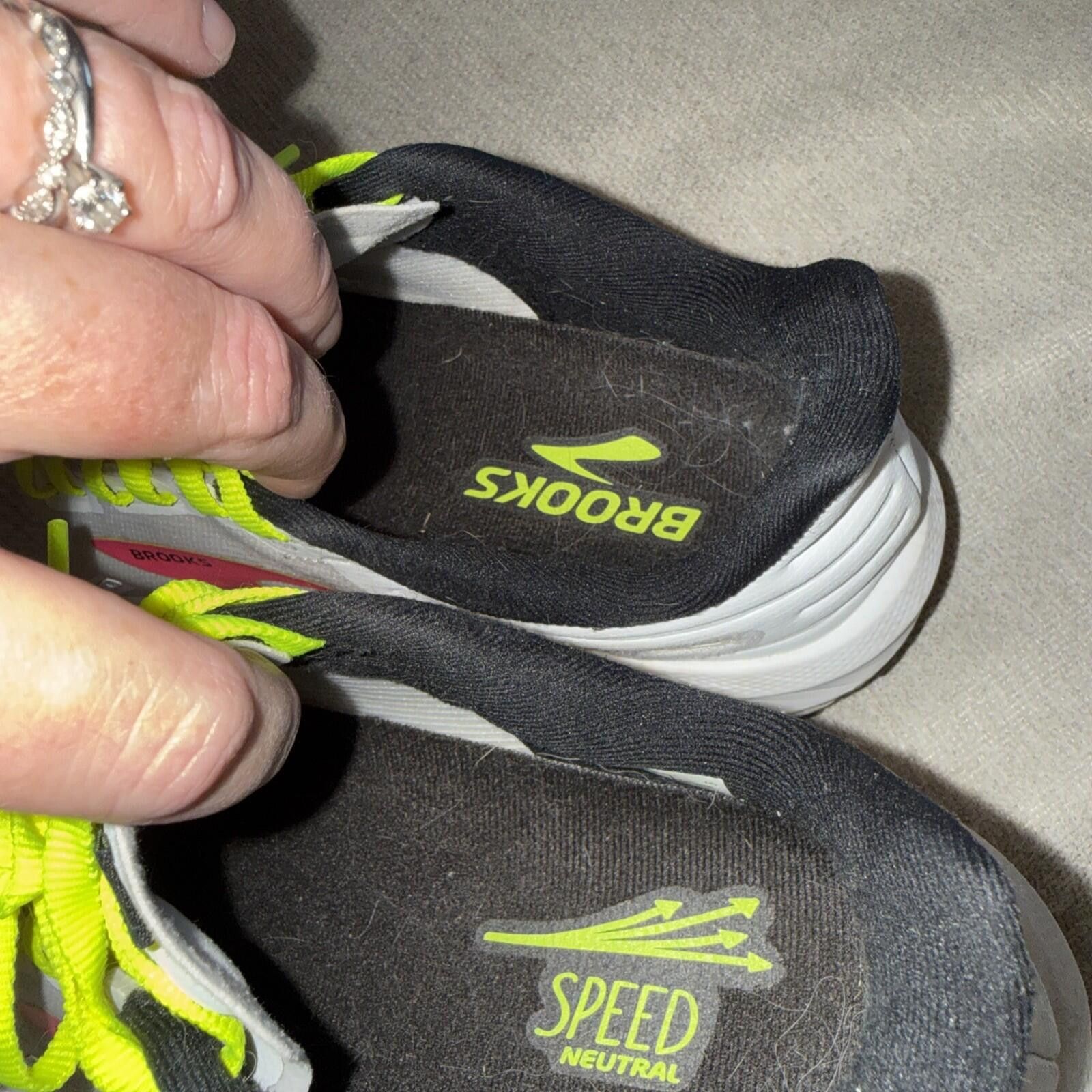 Brooks Brooks Womens Launch 9 GTS Running Shoe White Pink Yellow Size US 8 / IT 38 - 7 Thumbnail