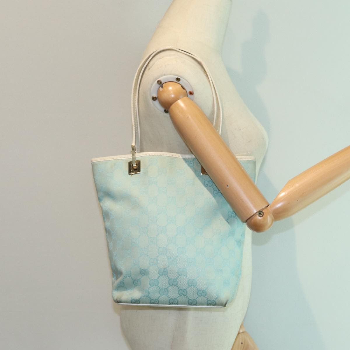 Gucci GUCCI GG Canvas Shoulder Bag Blue White 002 002 Size ONE SIZE - 23 Thumbnail