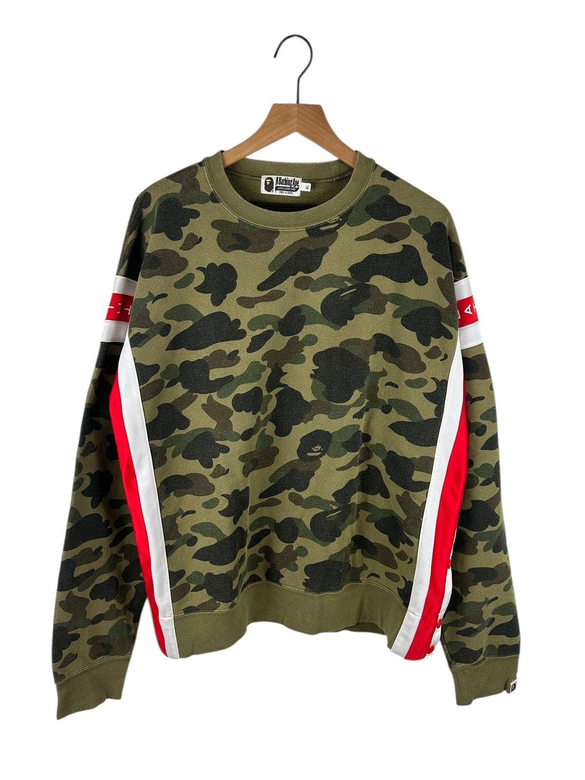 Bape Bape 1st Cano Side Button Sweatshirt Size US XL / EU 56 / 4 - 1 Thumbnail