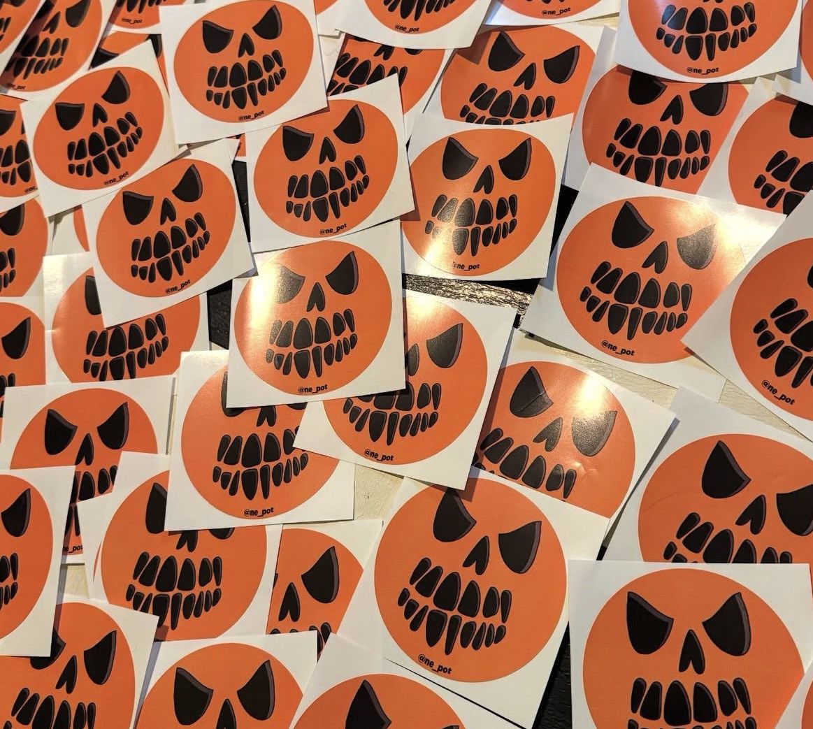 Expert Horror Halloween skull face sticker Size ONE SIZE - 1 Preview