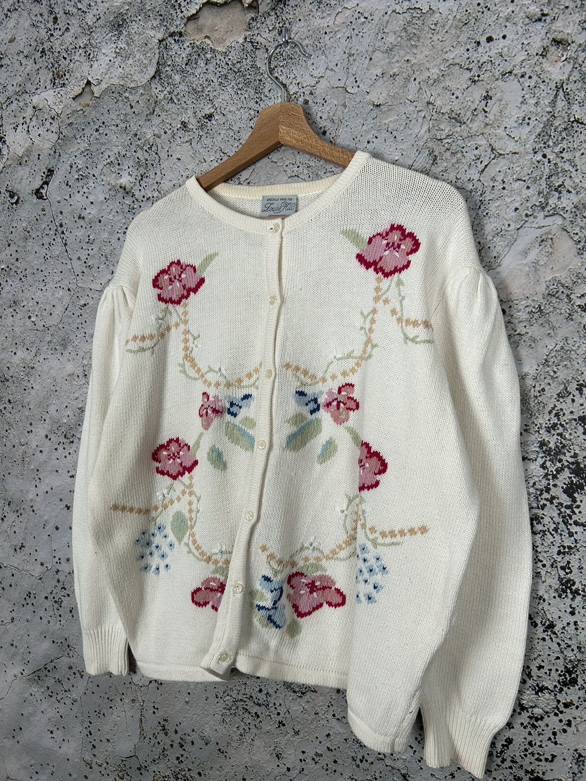 Vintage Vintage Knitted Sweater Cardigan Avantgarde 90s Grunge Size US L / EU 52-54 / 3 - 2 Thumbnail