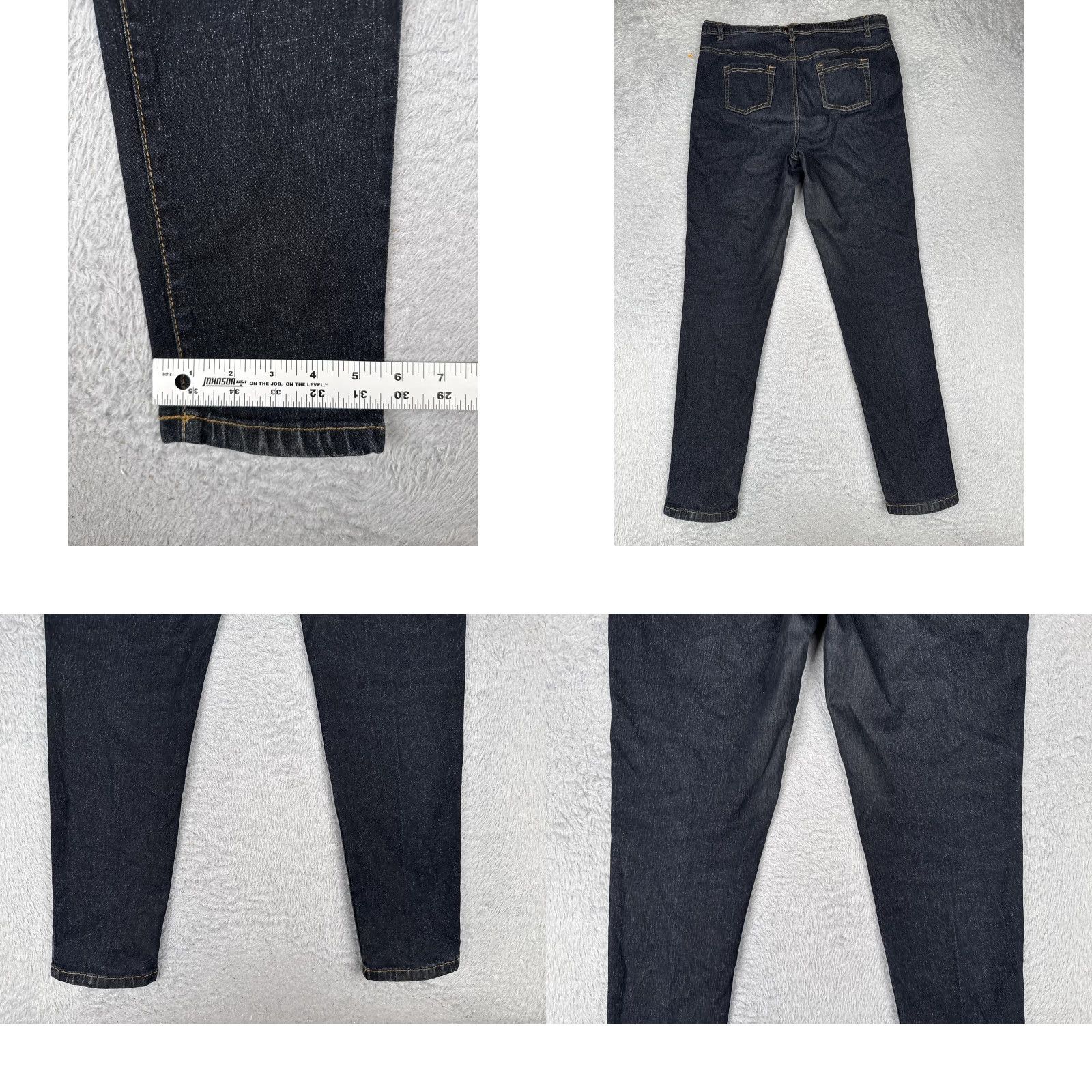 Vintage DG2 By Diane Gilman Jeans Womens M Blue High Rise Slim Jegging Stretch Dark Wash Size 32" / US 10 / IT 46 - 9 Thumbnail