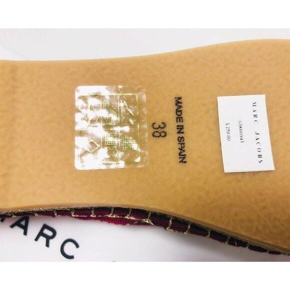 Marc Jacobs Marc Jacobs Womens Red Wine Sienna Gold Heel Espadrilles Sli Size US 8 / IT 38 - 6 Thumbnail