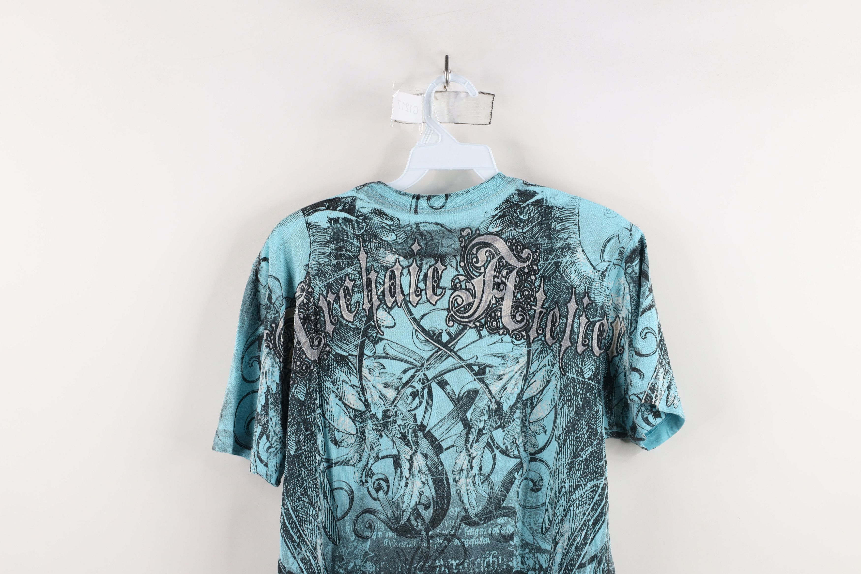 Affliction × Vintage Vintage Y2K Affliction Eagle Tribal T-Shirt Blue USA Size US M / EU 48-50 / 2 - 12 Thumbnail