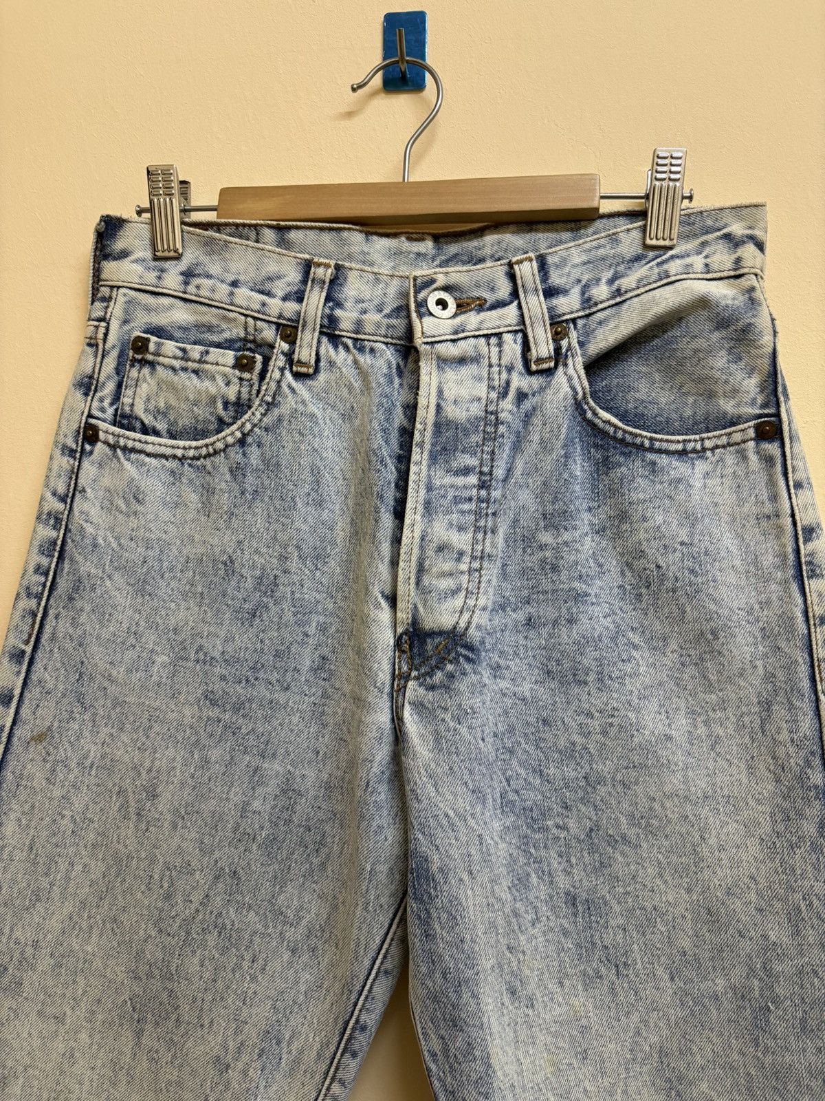 Levi's Vintage 90s Levis 701 XX Big E Back Buckle Selvedge Jeans Size US 30 / EU 46 - 5 Thumbnail