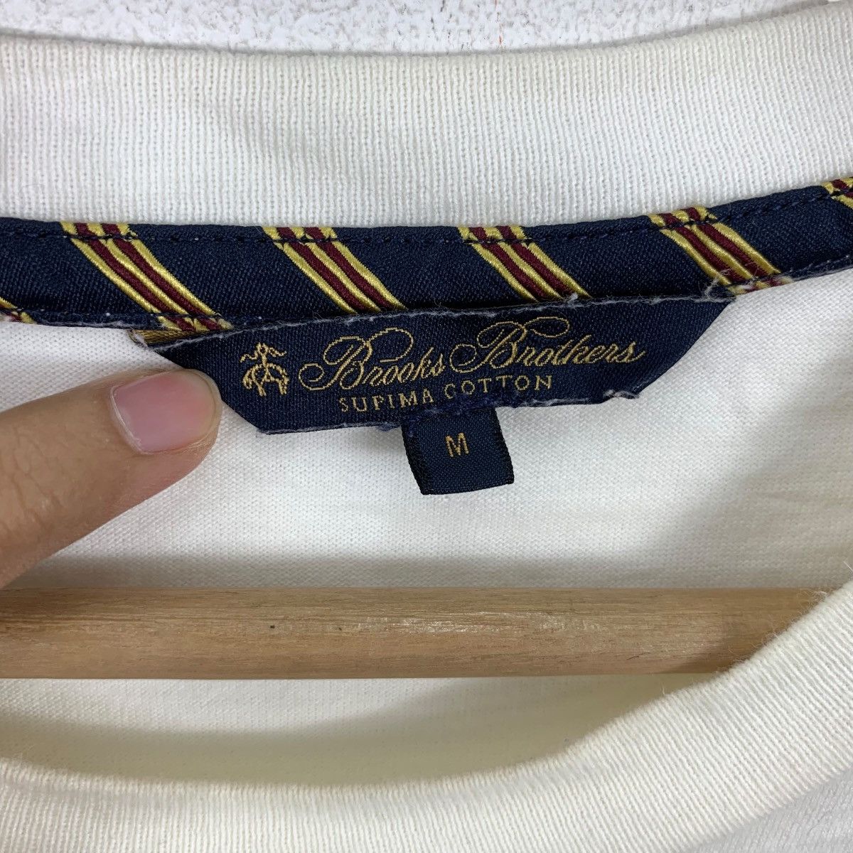 Brooks Brothers Vintage BROOKS BROTHERS USA Supima Cotton Top Tee Shirt Size M / US 6-8 / IT 42-44 - 5 Thumbnail