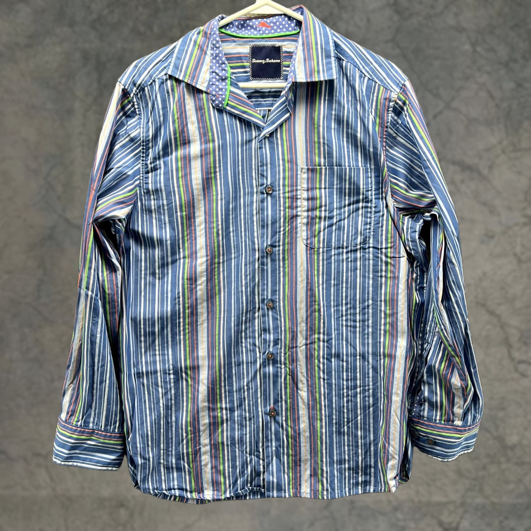 Tommy Bahama Tommy Bahama Shirt Mens S Blue Stripe Long Sleeve Button Front Casual Size US S / EU 44-46 / 1 - 1 Thumbnail