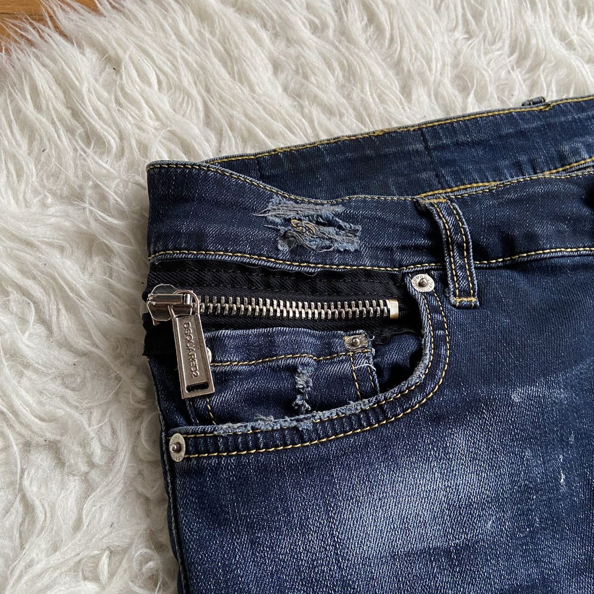 Dsquared2 × Japanese Brand 📌 Crazy Dsquared2 Y2k Distressed Skinny Jeans Size US 30 / EU 46 - 13 Thumbnail