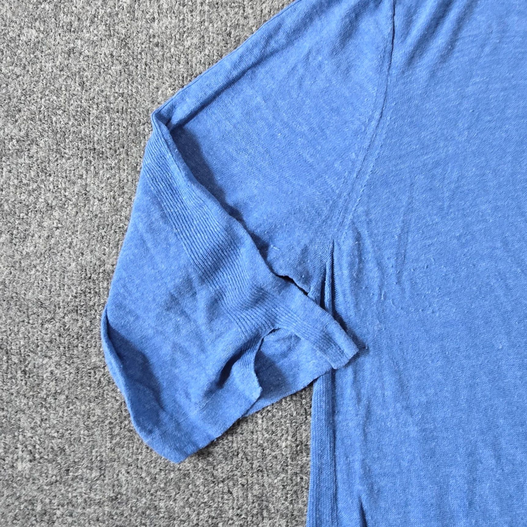 J. Jill J Jill Tunic Blouse Womens XL Blue Linen Knit 3/4 Sleeve Casual Beachy Shirt Modern Classic Womens Size XL / US 12-14 / IT 48-50 - 4 Thumbnail