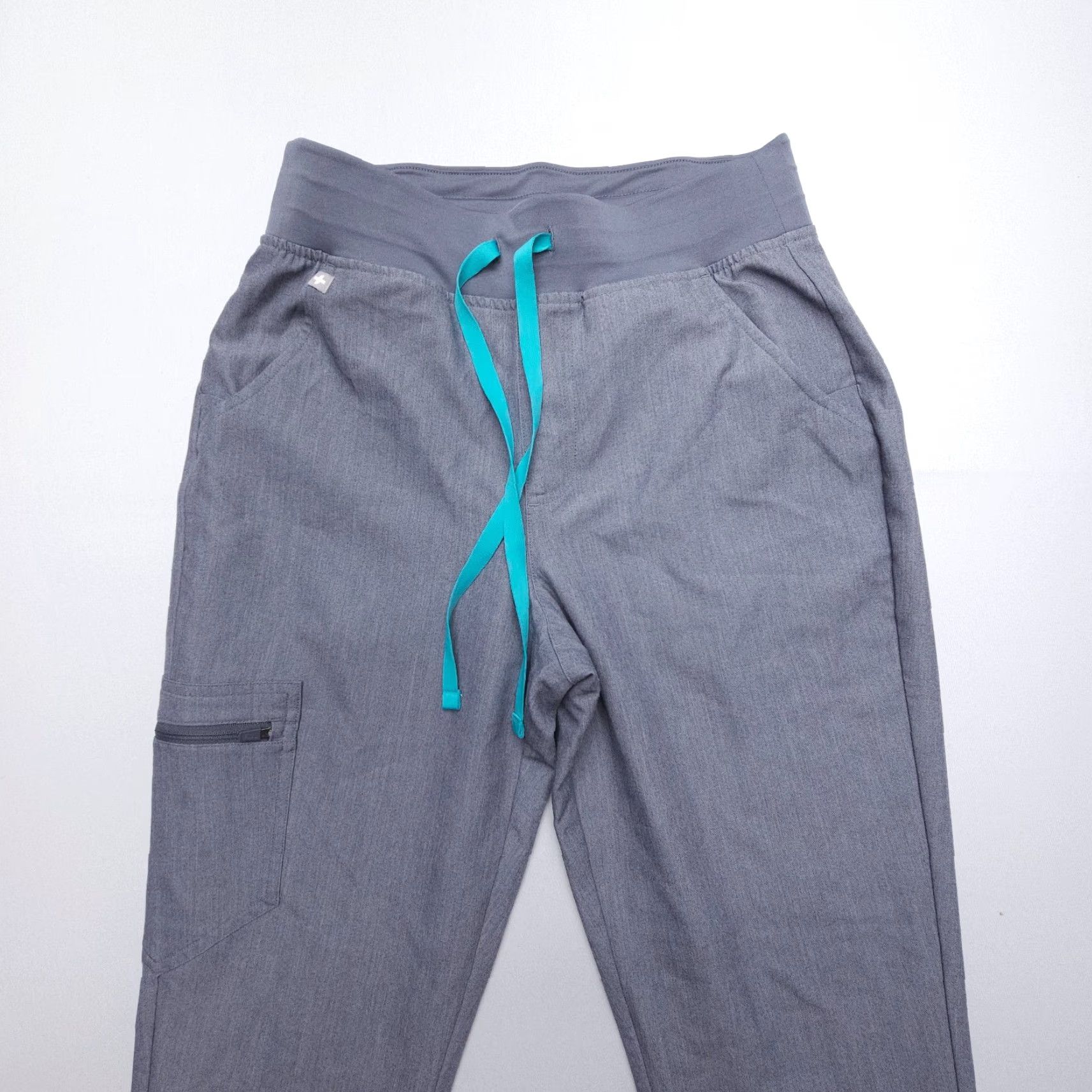 Vintage FIGS Zamora Cargo Scrub Jogger Pants Womens Small Drawstring Gray Medical Nurse Size 28" / US 6 / IT 42 - 3 Thumbnail