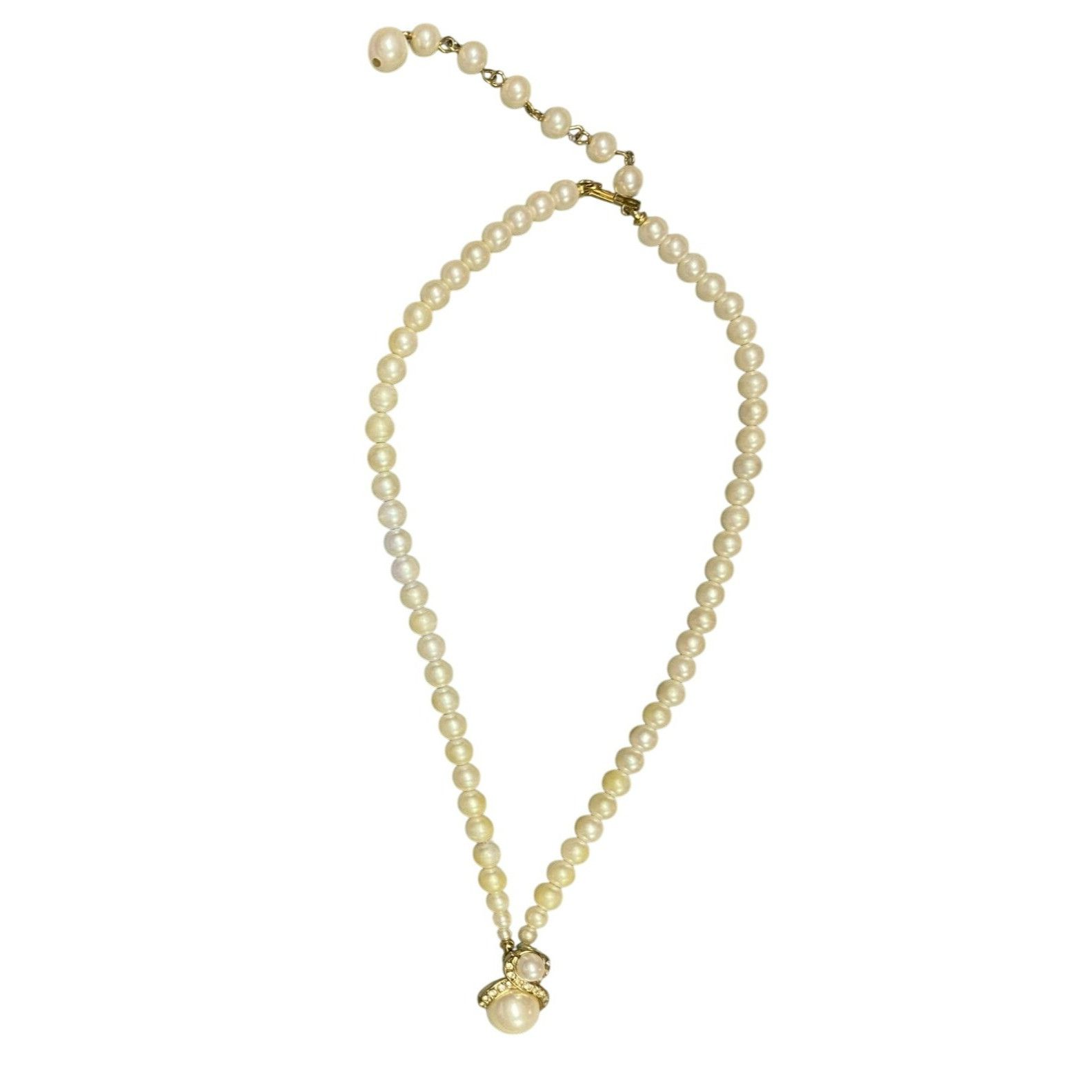 Other Elegant Vintage Marvella Faux Pearl Necklace With Rhinestone Size ONE SIZE - 2 Thumbnail