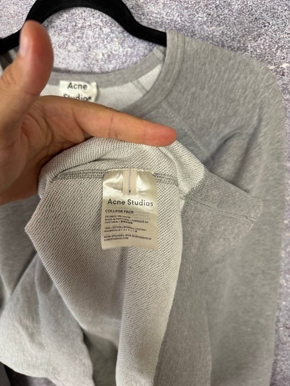 Acne Studios Acne Studios crewneck Grey College Face Base Sweatshirt S sz Size US S / EU 44-46 / 1 - 8 Thumbnail