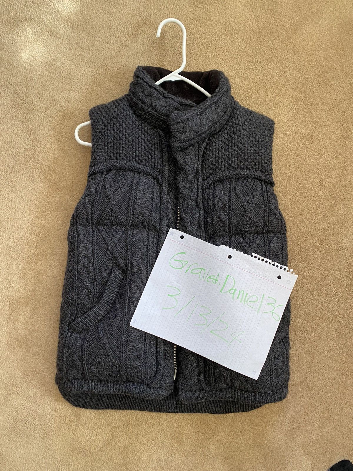 Maison MIHARA YASUHIRO MIHIRA YASUHIRO KNIT DESIGN WOOL DOWN PUFFER VEST Size US M / EU 48-50 / 2 - 6 Thumbnail