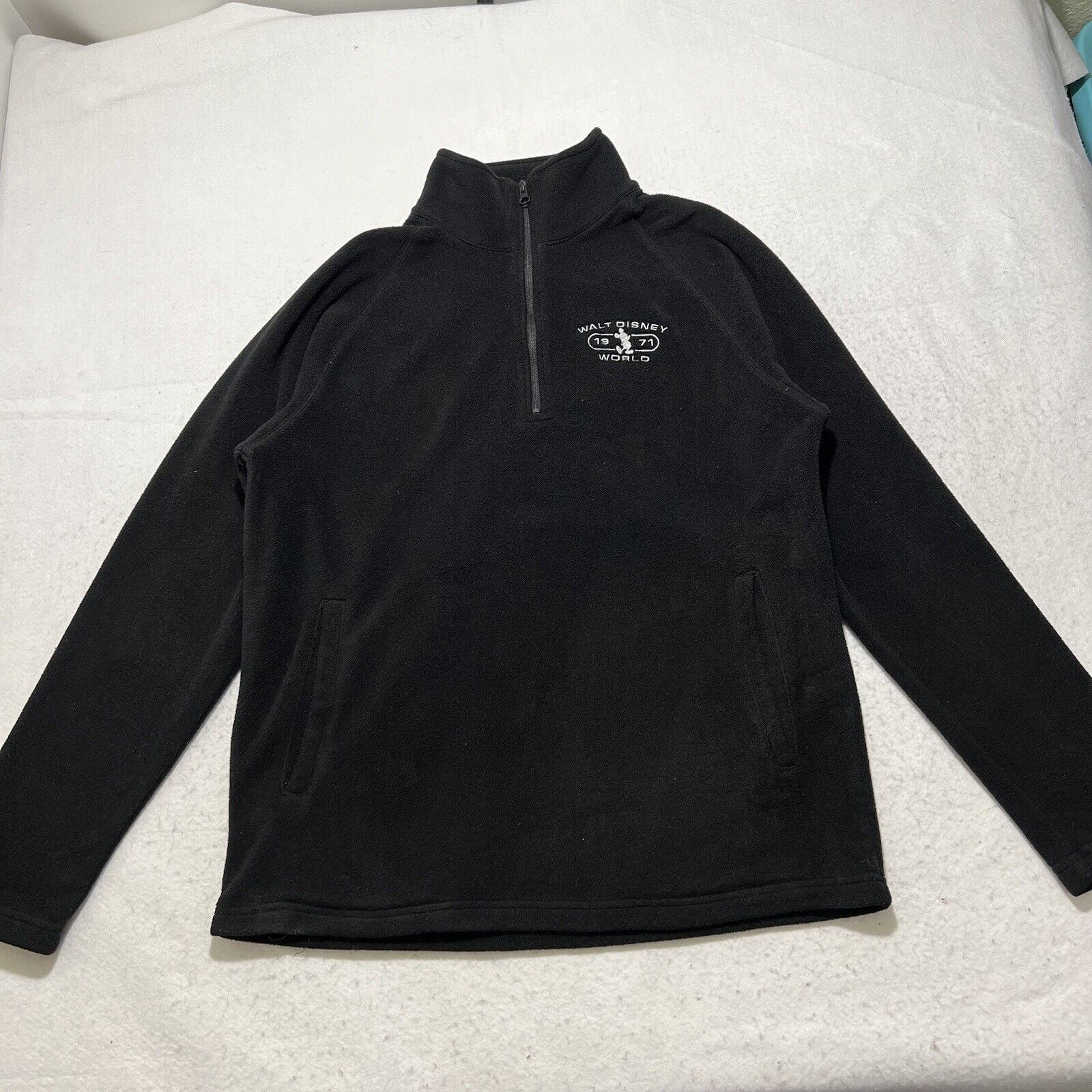 Disney Disney Small 1/4 Zip Fleece Sweatshirt Jacket 1971 Mickey Size US S / EU 44-46 / 1 - 1 Thumbnail