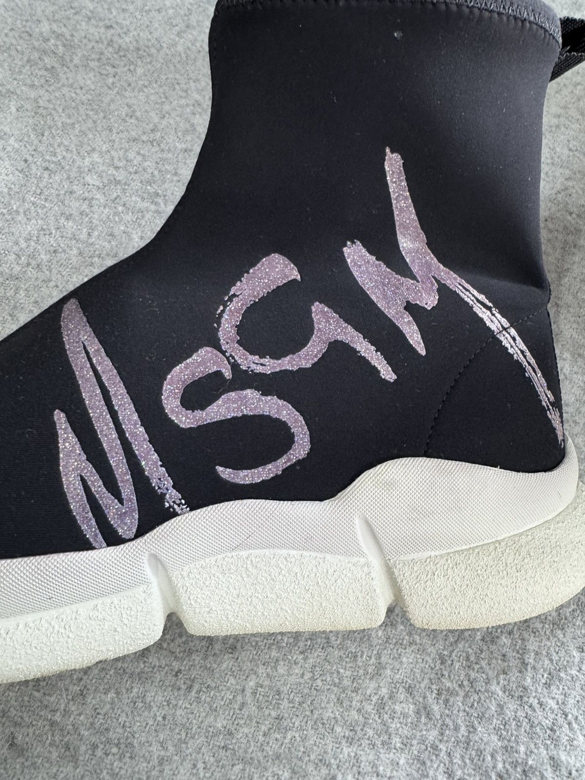MSGM MSGM z waves socks high top sneakers size 40 black Size US 10 / IT 40 - 8 Thumbnail